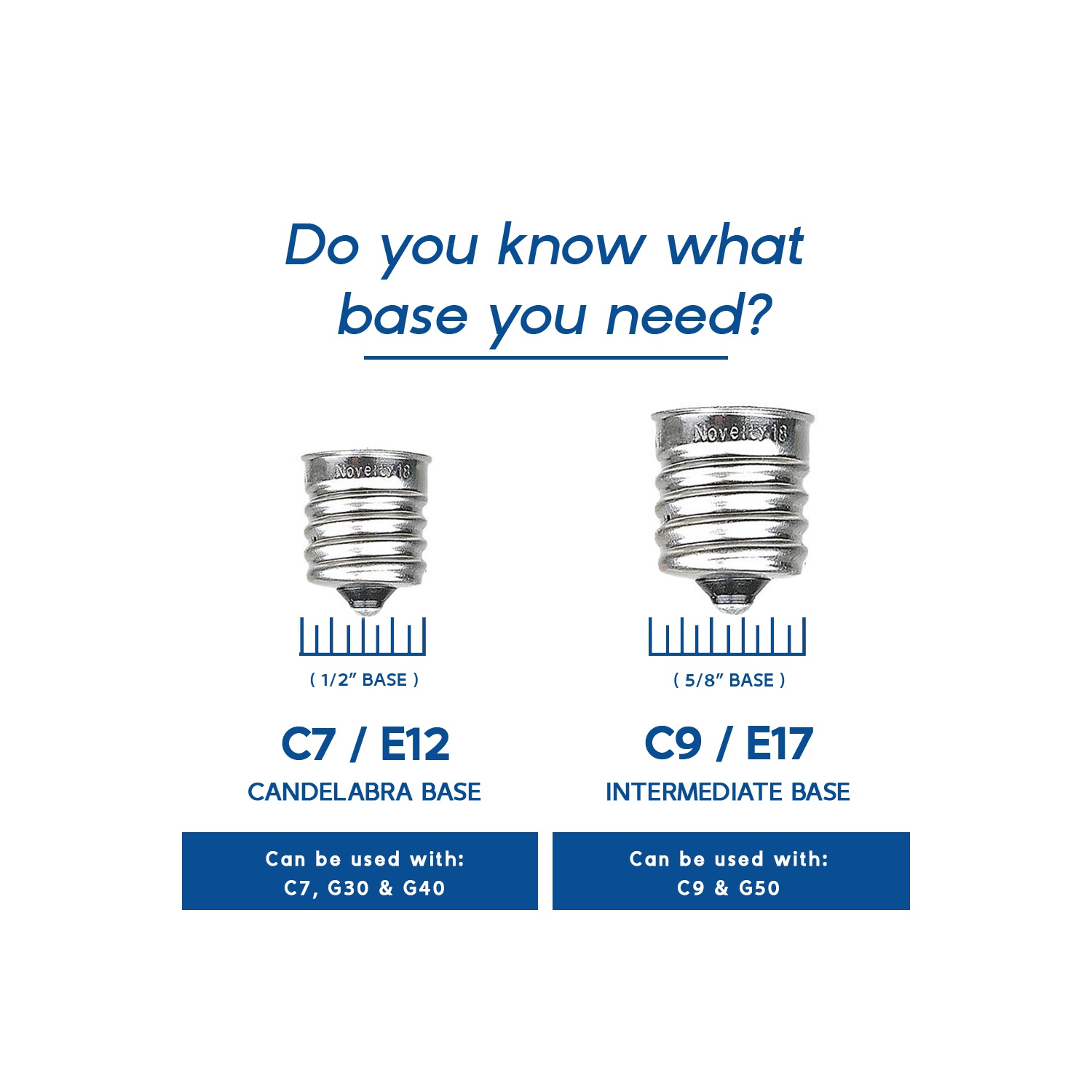 Novelty Lights 25 Pack G30 Outdoor Globe Replacement Bulbs, C7/E12 Candelabra Base, 5 Watt