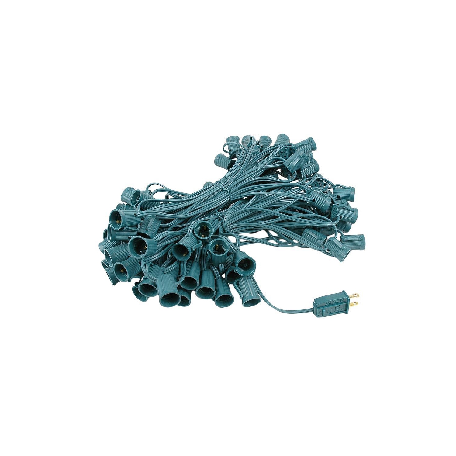 100 Foot C9 Ceramic Christmas String Light Set - Outdoor Christmas Light String - – Opaque Christmas Bulbs - Roofline Light String – Outdoor String