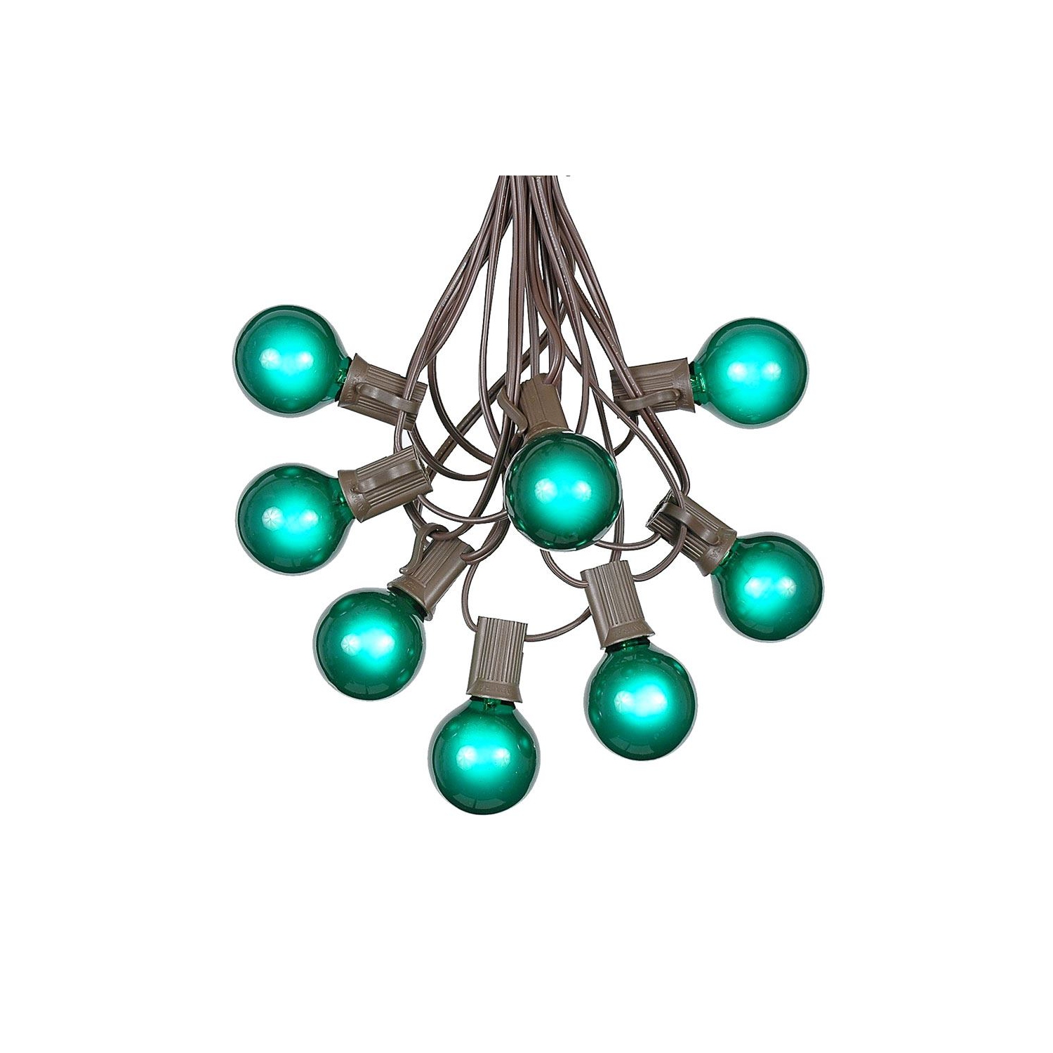 G40 guirlandes lumineuses de terrasse avec 125 ampoules en globe – lumières extérieures – lumières suspendues Market Bistro Café – Globe lumineux de