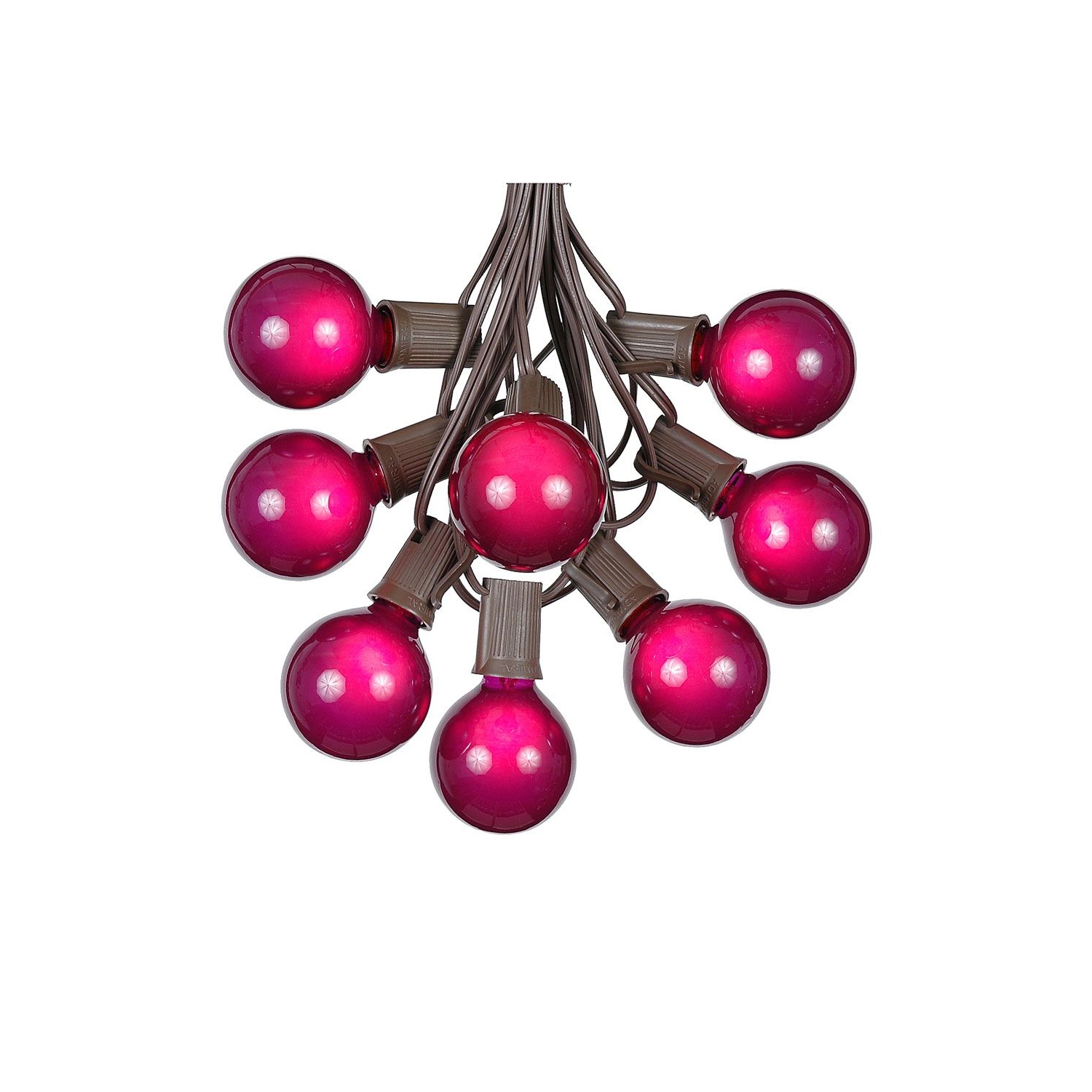 G50 Patio String Lights with 25 Clear Globe Bulbs – Outdoor String Lights – Market Bistro Café Hanging String Lights – Patio Garden Umbrella Globe