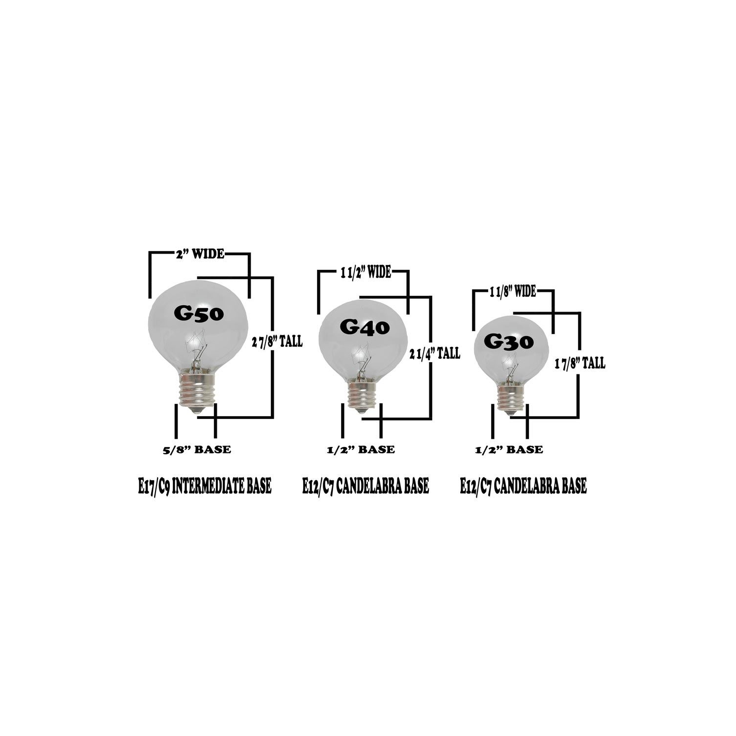 G50 Patio String Lights with 25 Clear Globe Bulbs – Outdoor String Lights – Market Bistro Café Hanging String Lights – Patio Garden Umbrella Globe