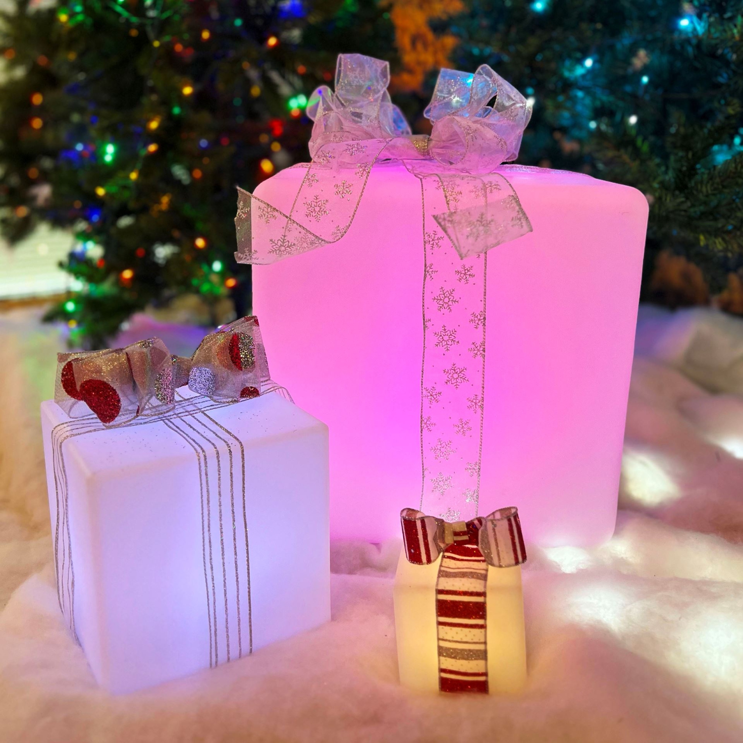 Veilleuse cubique RVB rechargeable Novelty Lights, éclairage d'ambiance étanche avec télécommande, cube lumineux changeant de couleur pour usage