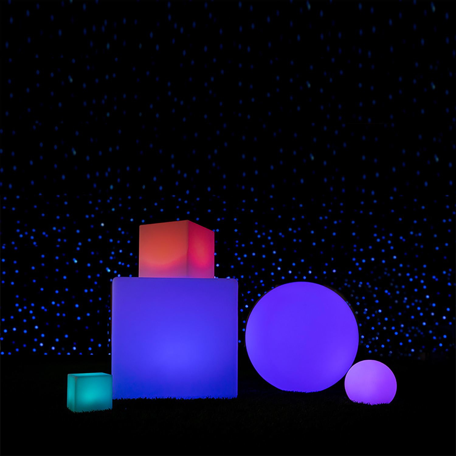 Veilleuse cubique RVB rechargeable Novelty Lights, éclairage d'ambiance étanche avec télécommande, cube lumineux changeant de couleur pour usage