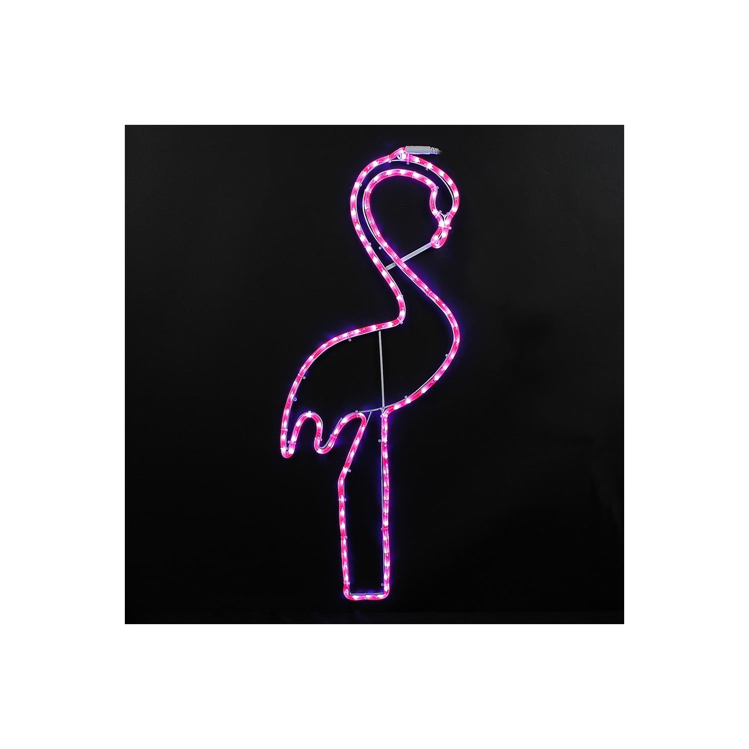 Novelty Lights LED Pink Flamingo Rope Light Motif Sculpture, Tropical Decorations