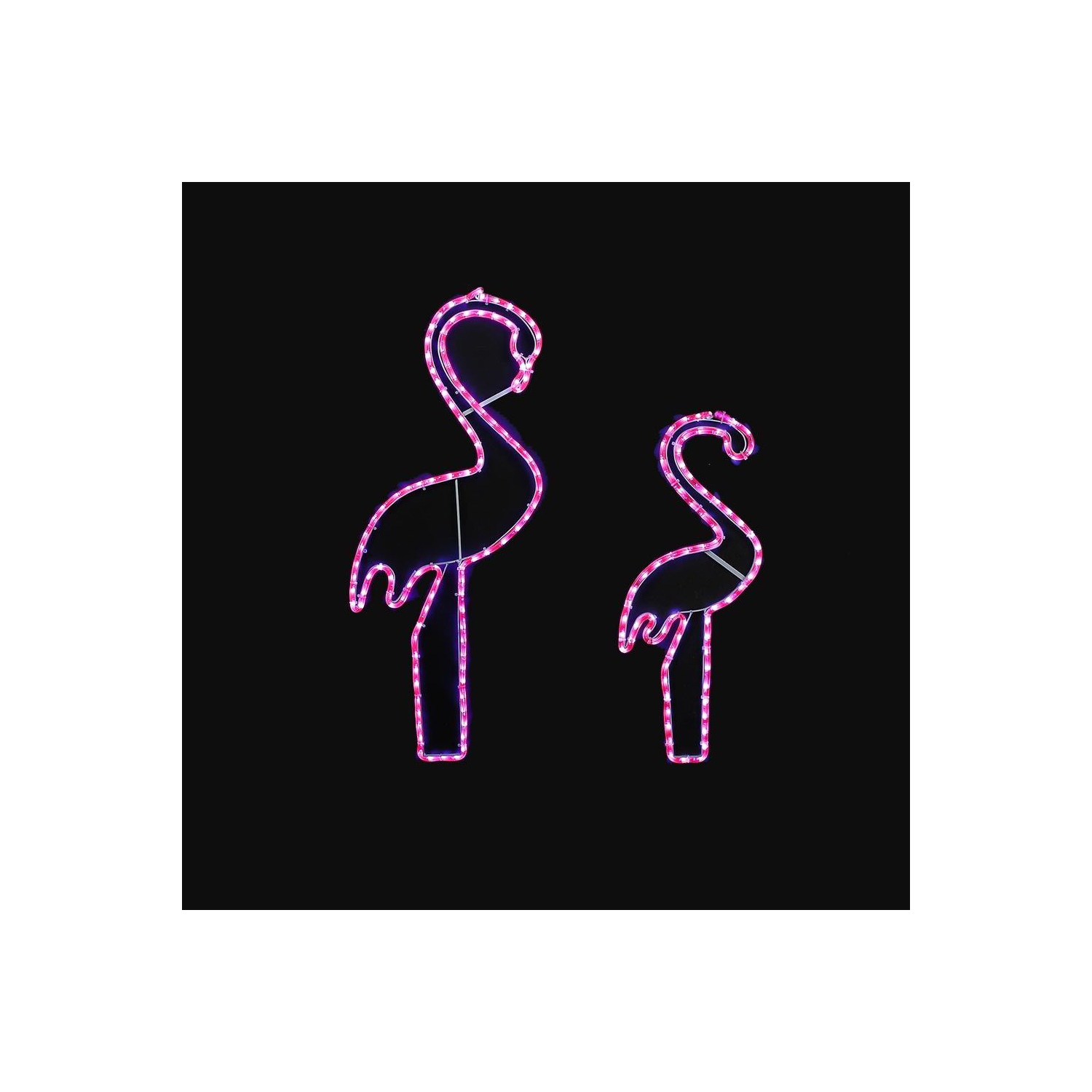 Novelty Lights LED Pink Flamingo Rope Light Motif Sculpture, Tropical Decorations