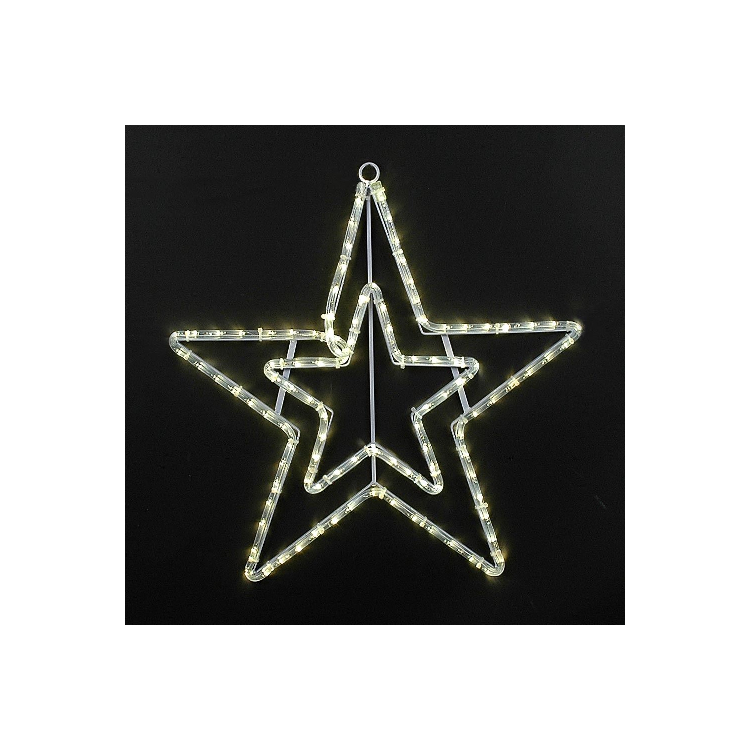Novelty Lights LED Warm White Star Rope Light Motif Sculpture, Large Star