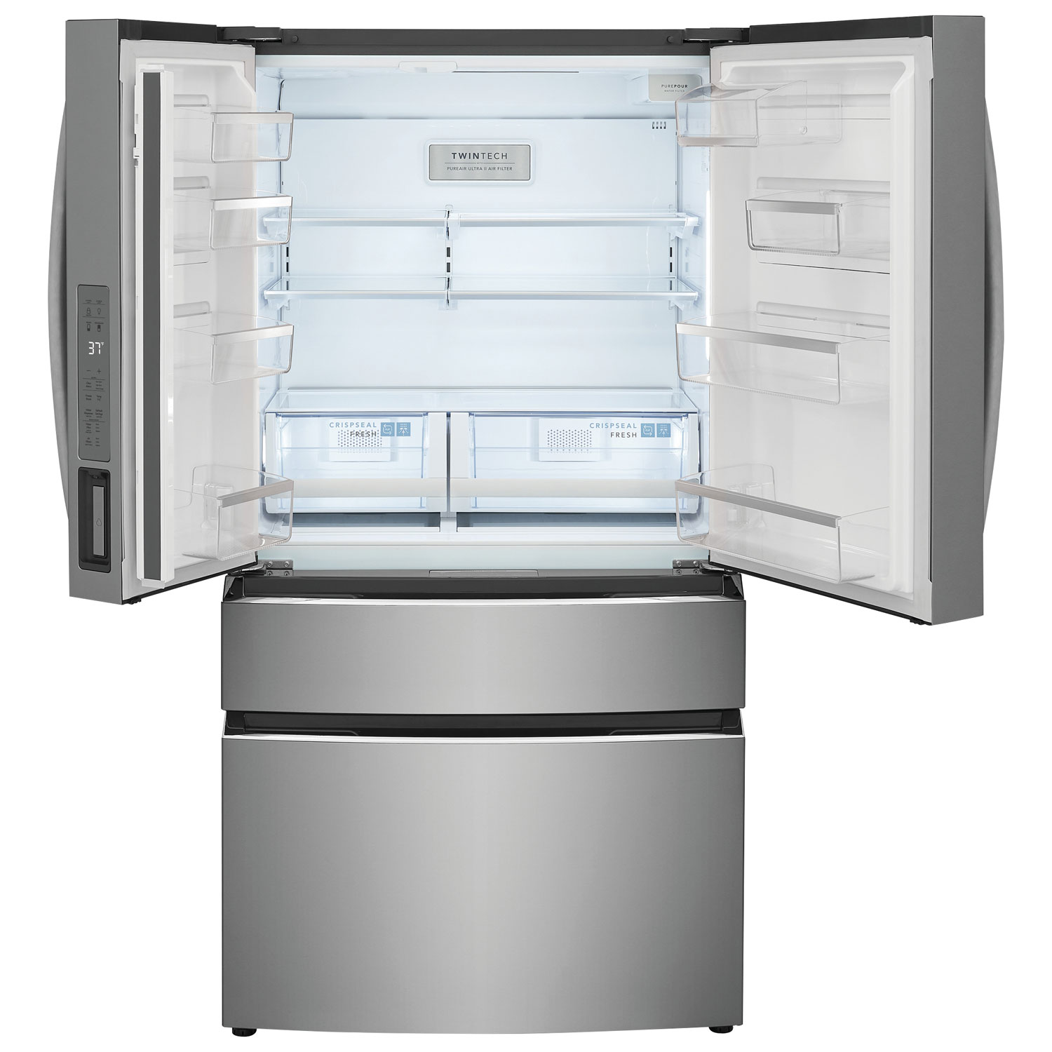 Frigidaire Gallery 36" 27.2 Cu Ft French Door Refrigerator w/ Water Dispenser -Stainless Steel
