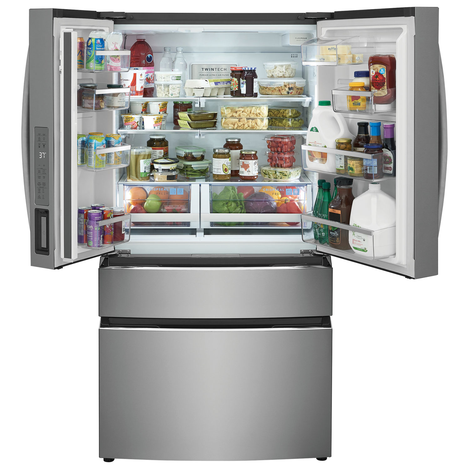 Frigidaire Gallery 36" 27.2 Cu Ft French Door Refrigerator w/ Water Dispenser -Stainless Steel