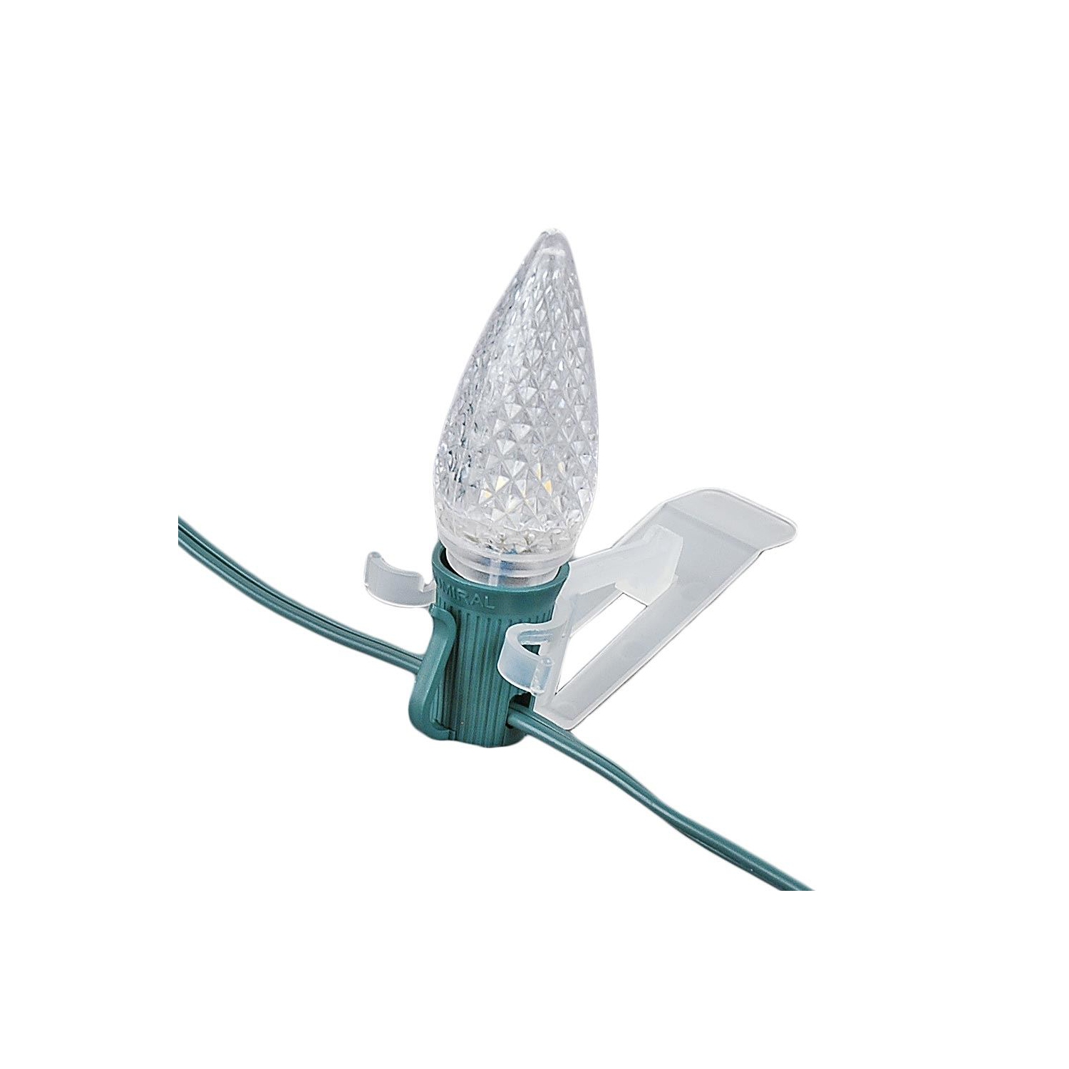 Pinces de Noël tout-en-un pour lumières de fantaisie, pinces C7 et C9 pour montage sur bardeaux et gouttières, paq. 25