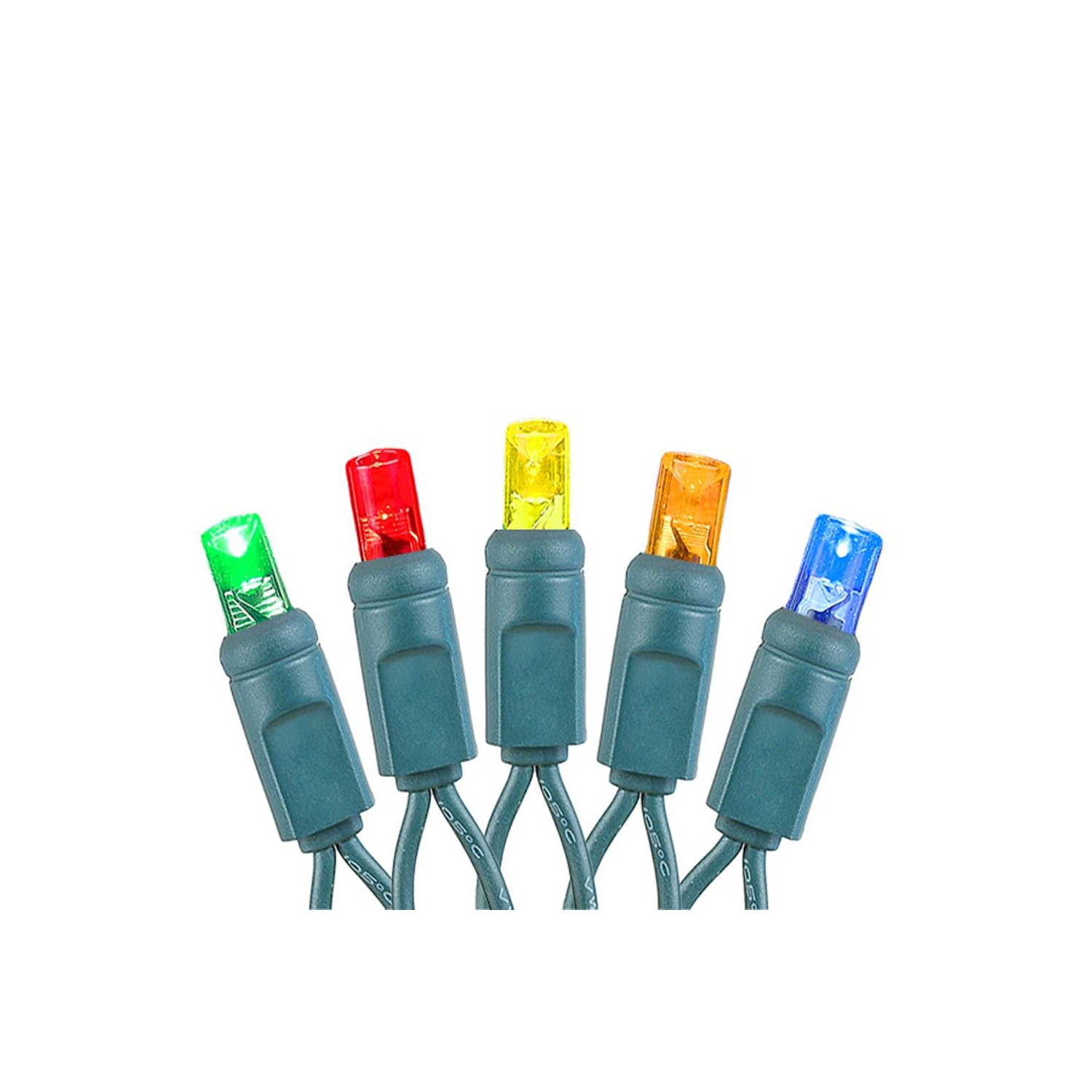 Novelty Lights Battery Operated LED Mini Lights 18 Feet, 50 Count Fairy Lights on Green Wire, On/Off & Timer Modes, Indoor/Outdoor Use, 3x D-Cell