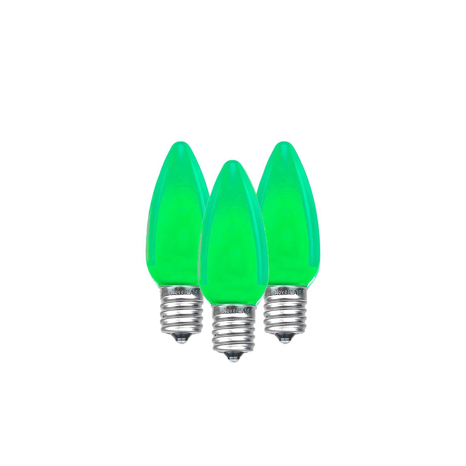 Lumières de nouveauté paquet de 25 C9 Style en céramique LED Lumières de Noël, Ampoules de remplacement opaques avec E17 Base, Plastique anti-éclaboussures, 3 SMD ultra-brillants par ampoule, écoénergétique 0.5W