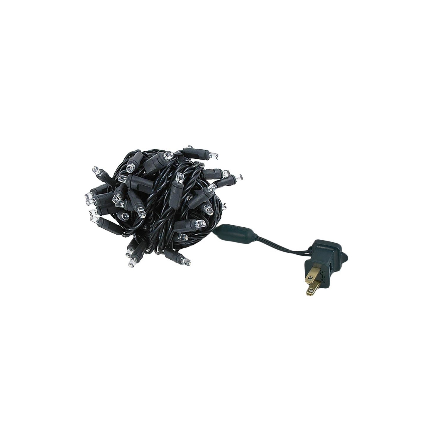 Novelty Lights 50 Light LED Twinkle Christmas LED Mini Light Set, Outdoor Fairy Wedding String Lights, Green White, 25 Feet