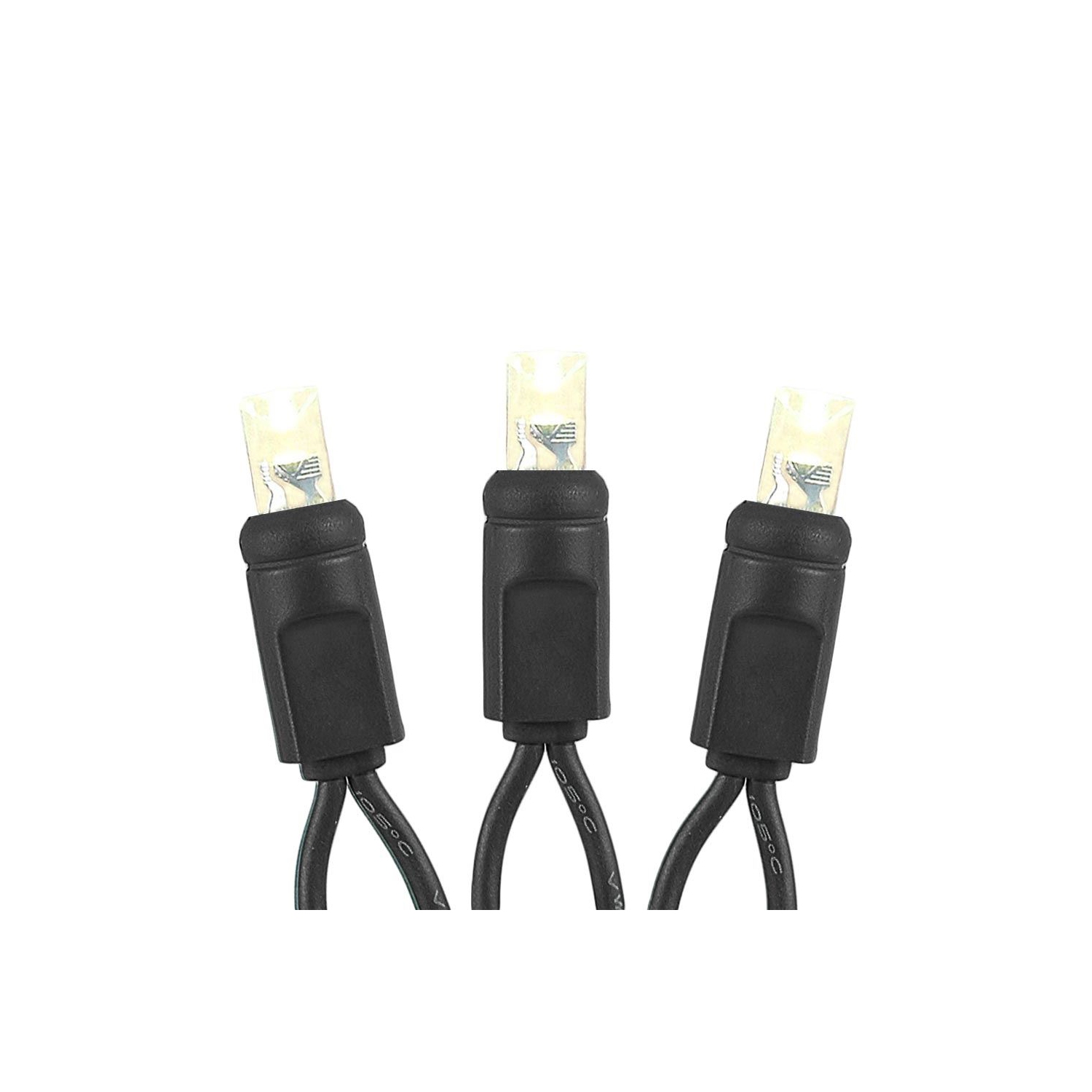 Novelty Lights 50 Light LED Twinkle Christmas LED Mini Light Set, Outdoor Fairy Wedding String Lights, Green White, 25 Feet