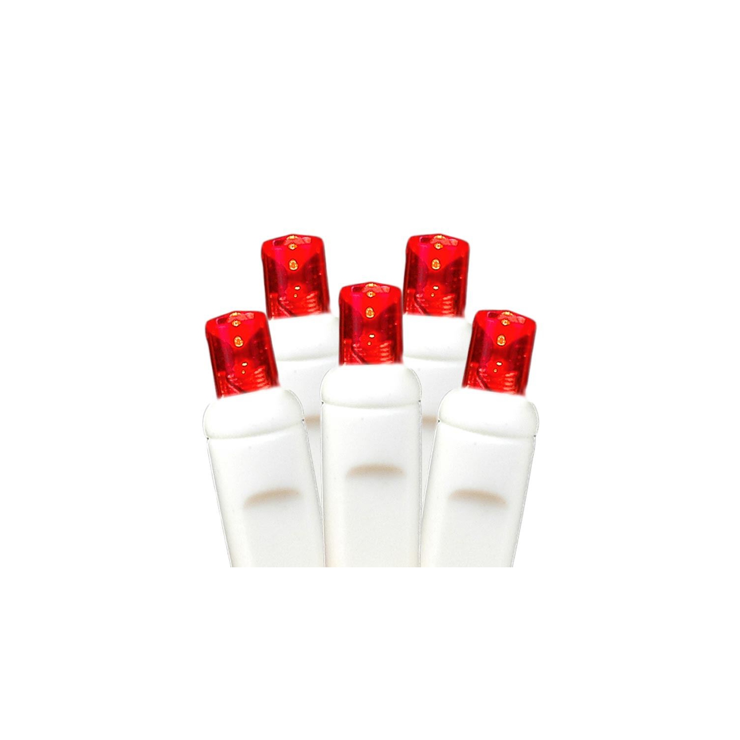 Novelty Lights Christmas LED Icicle Light Set, Warm White, Wide Angle 5MM, White Wire, 7.5' Long, 70 Light