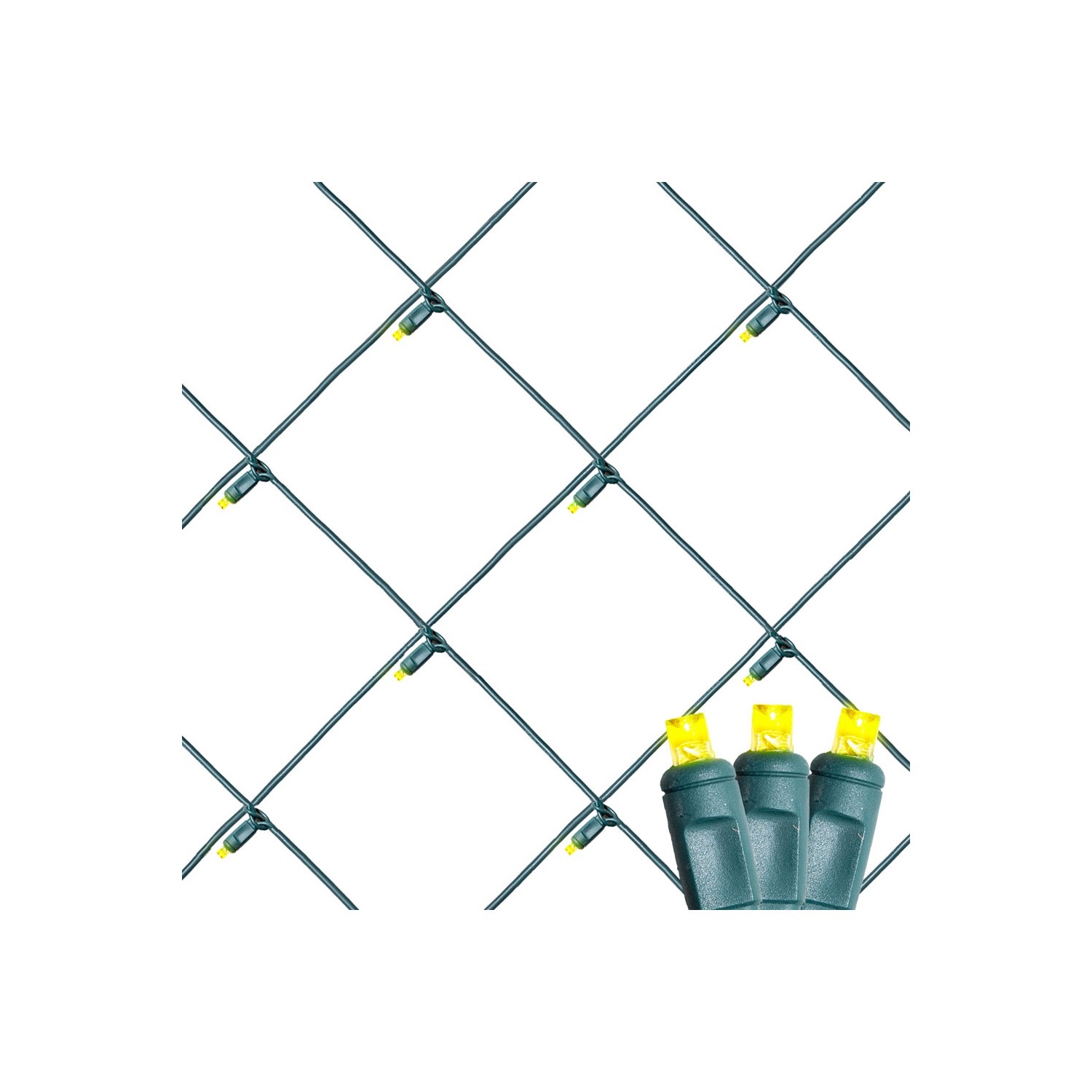 Novelty Lights 4x6 Net Lights, 100 LEDs with 4 Inch Spacing, 5mm Wide Angle Bulbs, Connectable End To End, Outdoor Weather Resistant Tree and Bush