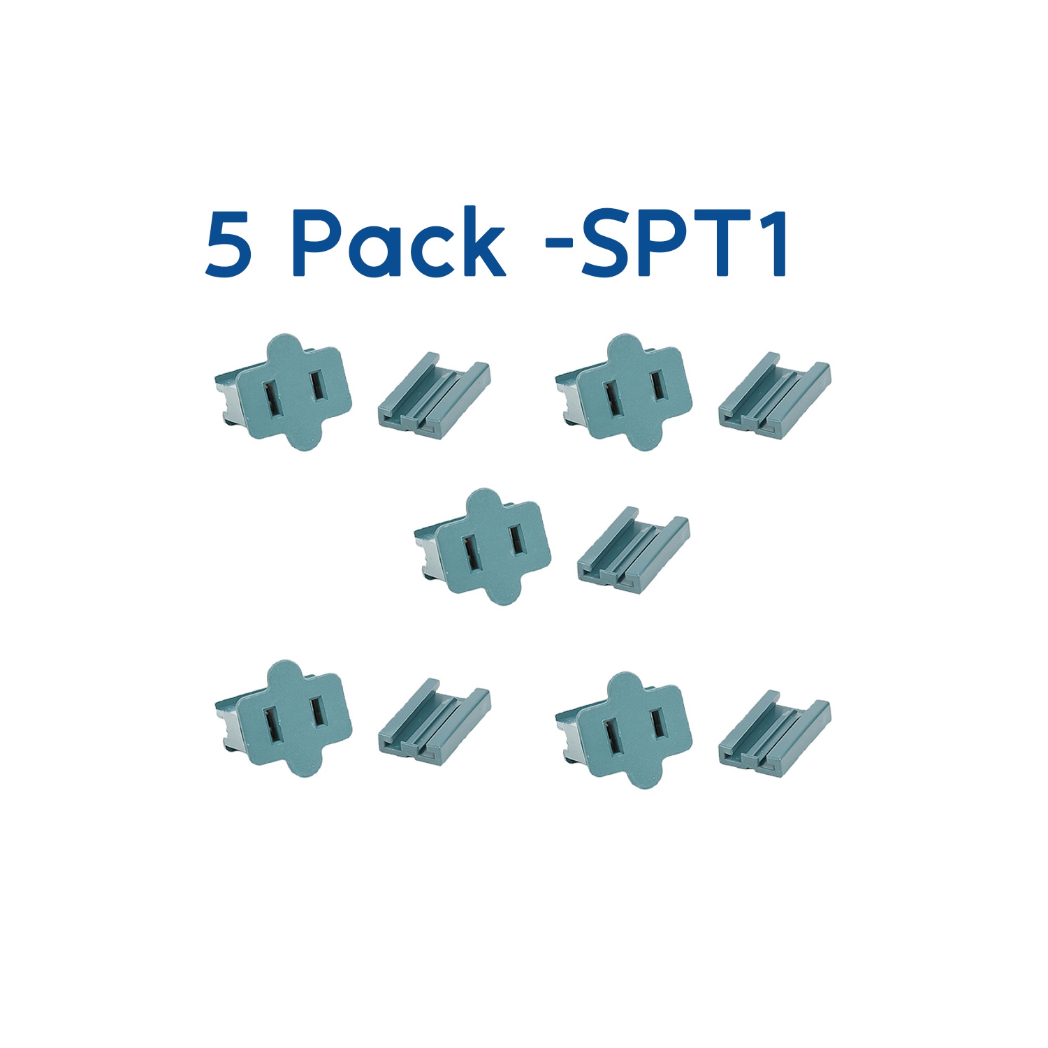 Novelty Lights Polarized Vampire Plugs Electrical Connectors Plugs Green SPT-1 With Polarized Prongs And 8 Amp Rating, Electric Plugs Electric Plug