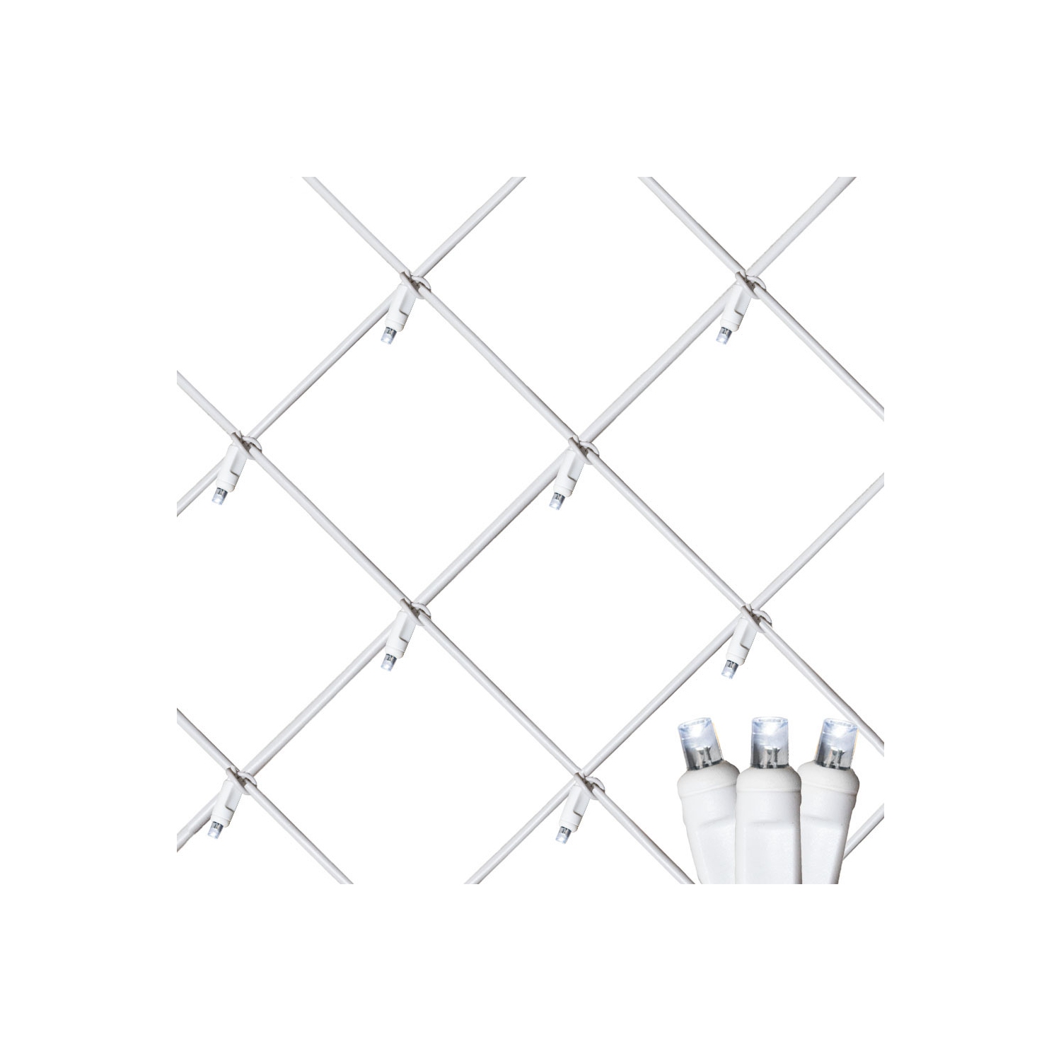 Novelty Lights 4x6 Net Lights, 100 LEDs with 4 Inch Spacing, 5mm Wide Angle Bulbs, Connectable End To End, Outdoor Weather Resistant Tree and Bush