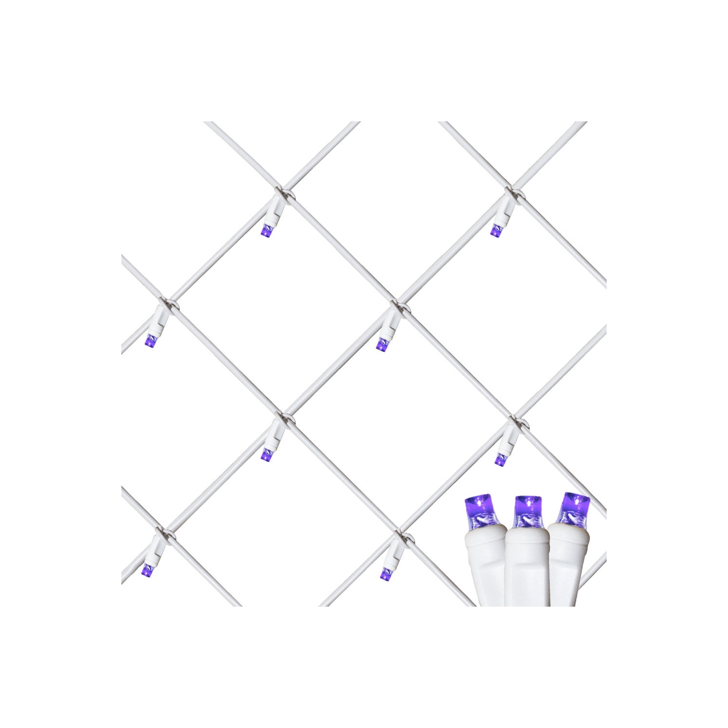 Novelty Lights 4x6 Net Lights, 100 LEDs with 4 Inch Spacing, 5mm Wide Angle Bulbs, Connectable End To End, Outdoor Weather Resistant Tree and Bush