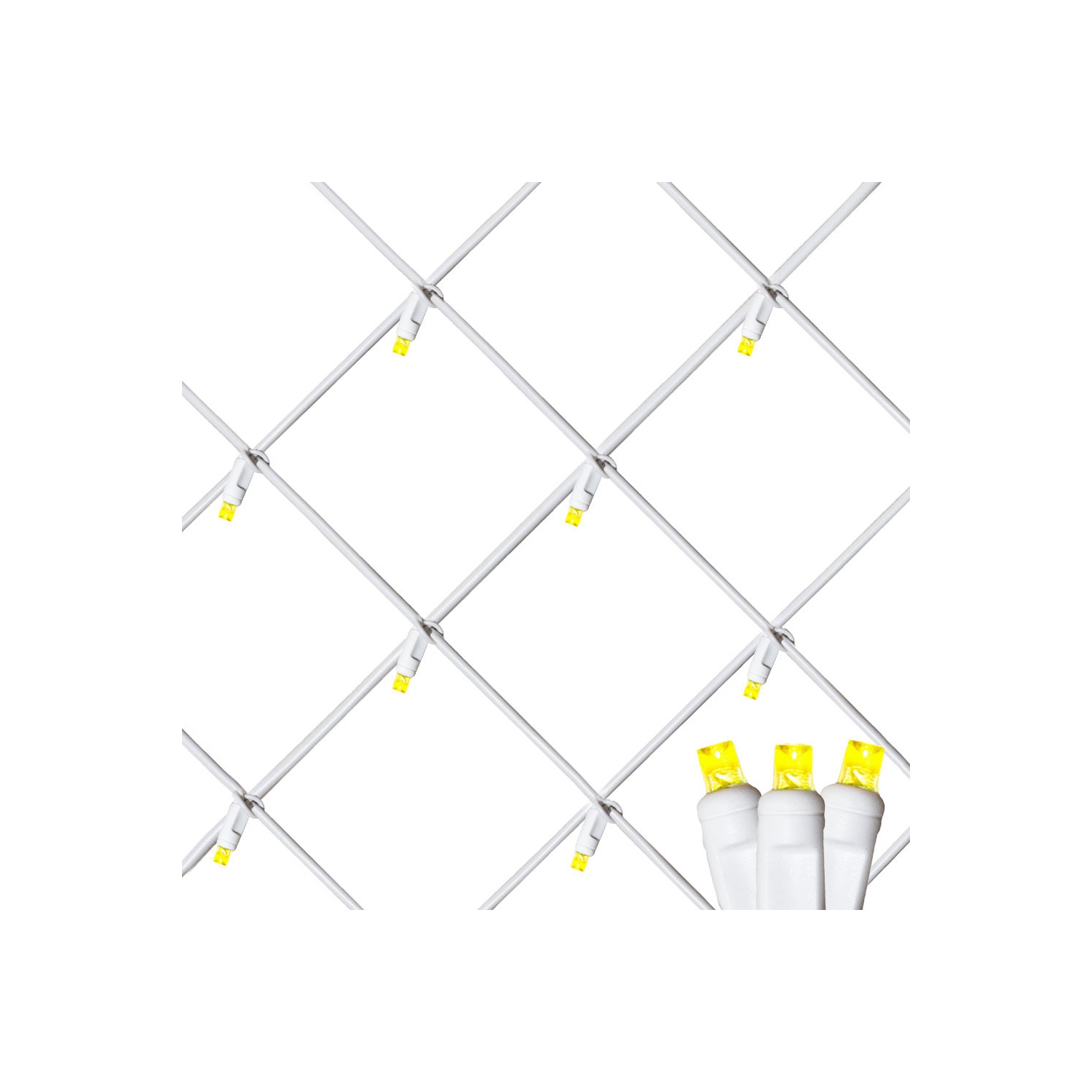 Novelty Lights 4x6 Net Lights, 100 LEDs with 4 Inch Spacing, 5mm Wide Angle Bulbs, Connectable End To End, Outdoor Weather Resistant Tree and Bush