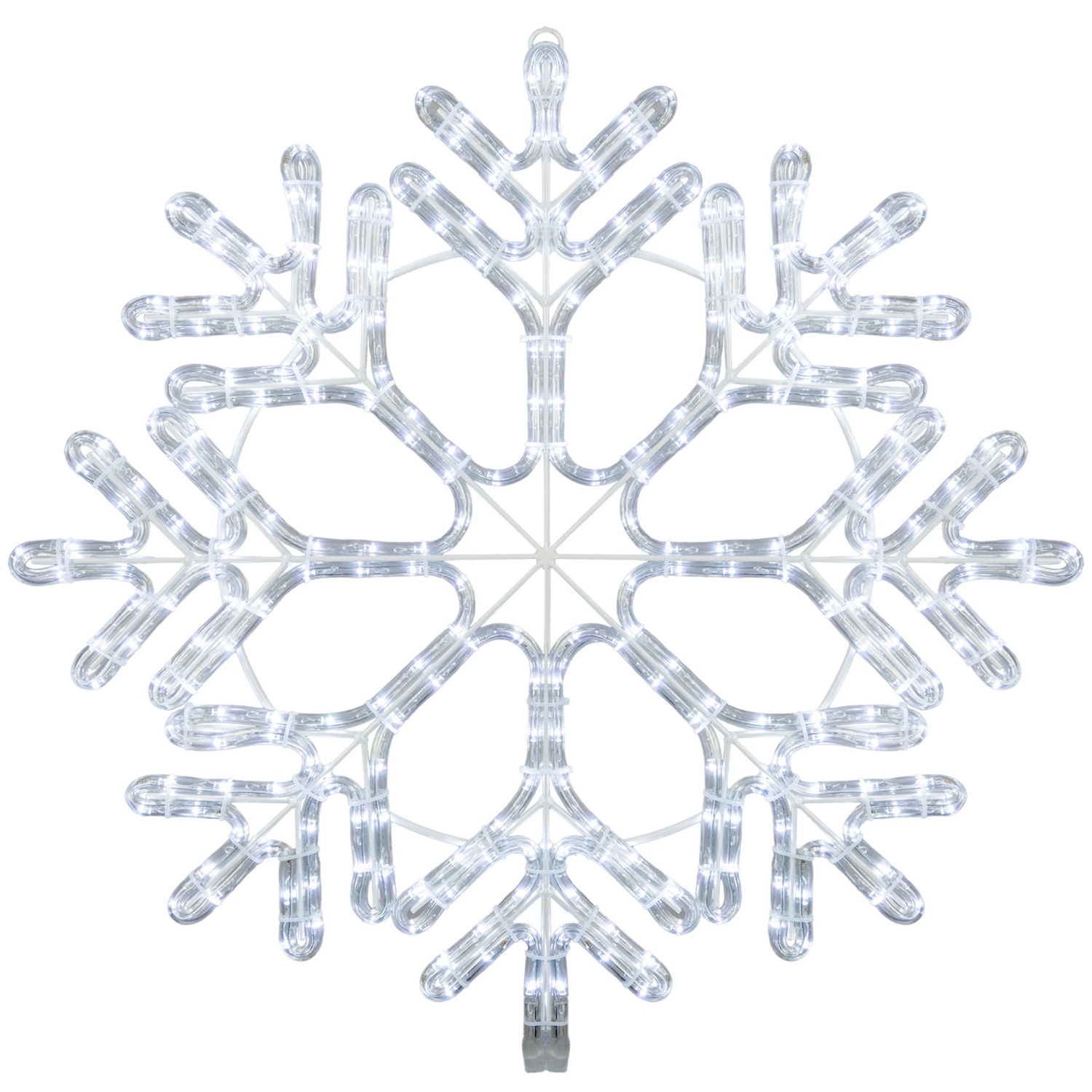 Novelty Lights Christmas Snowflake LED Rope Light Sculpture, Pure White