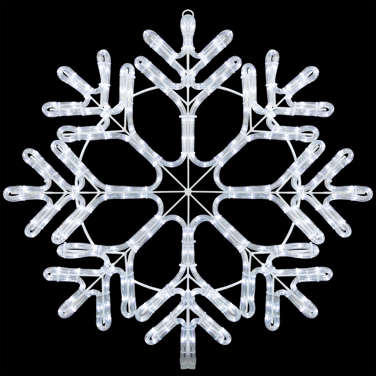 Novelty Lights Christmas Snowflake LED Rope Light Sculpture, Pure White