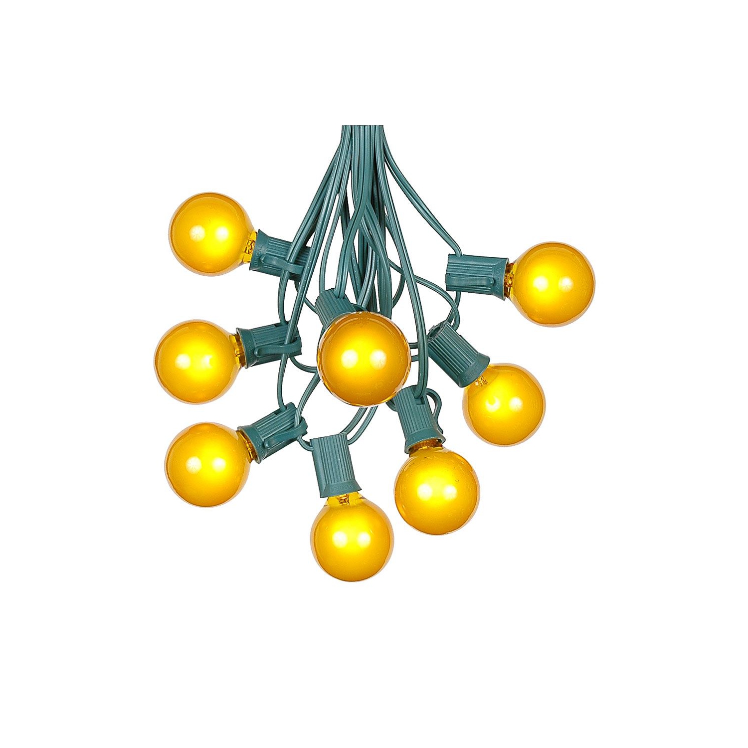 G40 Patio String Lights with 25 Clear Globe Bulbs – Outdoor String Lights – Market Bistro Café Hanging String Lights – Patio Garden Umbrella Globe