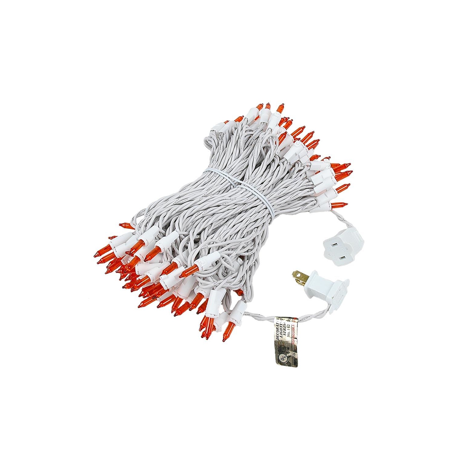 Mini-guirlande de 100 ampoules incandescentes de 50 pi, espacement de 6 po sur fil blanc, mini-lumières intérieures/extérieures homologuées UL,