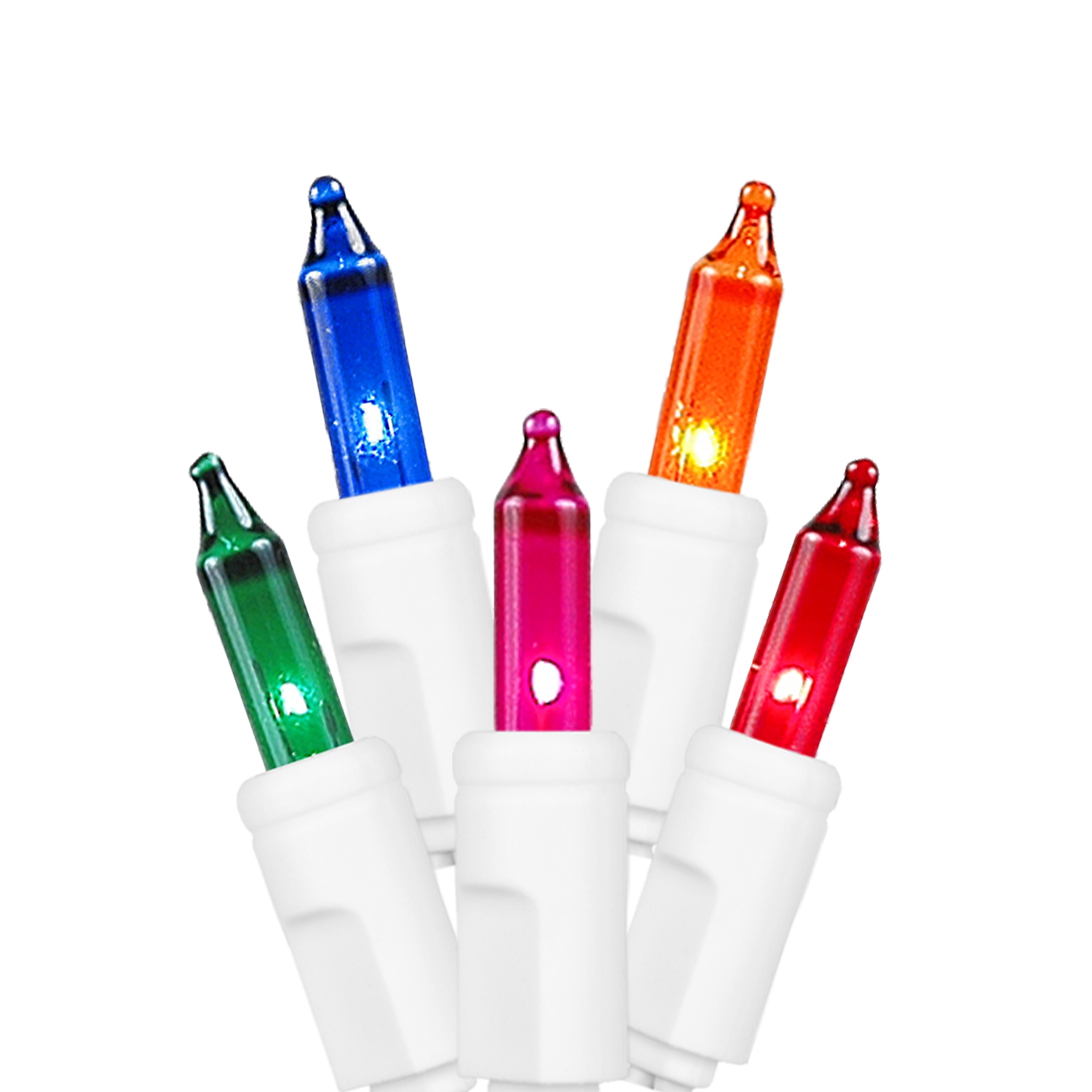 Novelty Lights 8.5 Feet 20 Bulb Mini Light String on White Wire, Non-Connectable Incandescent Fairy Lights for Bottles and Crafts, 4" Bulb Spacing,