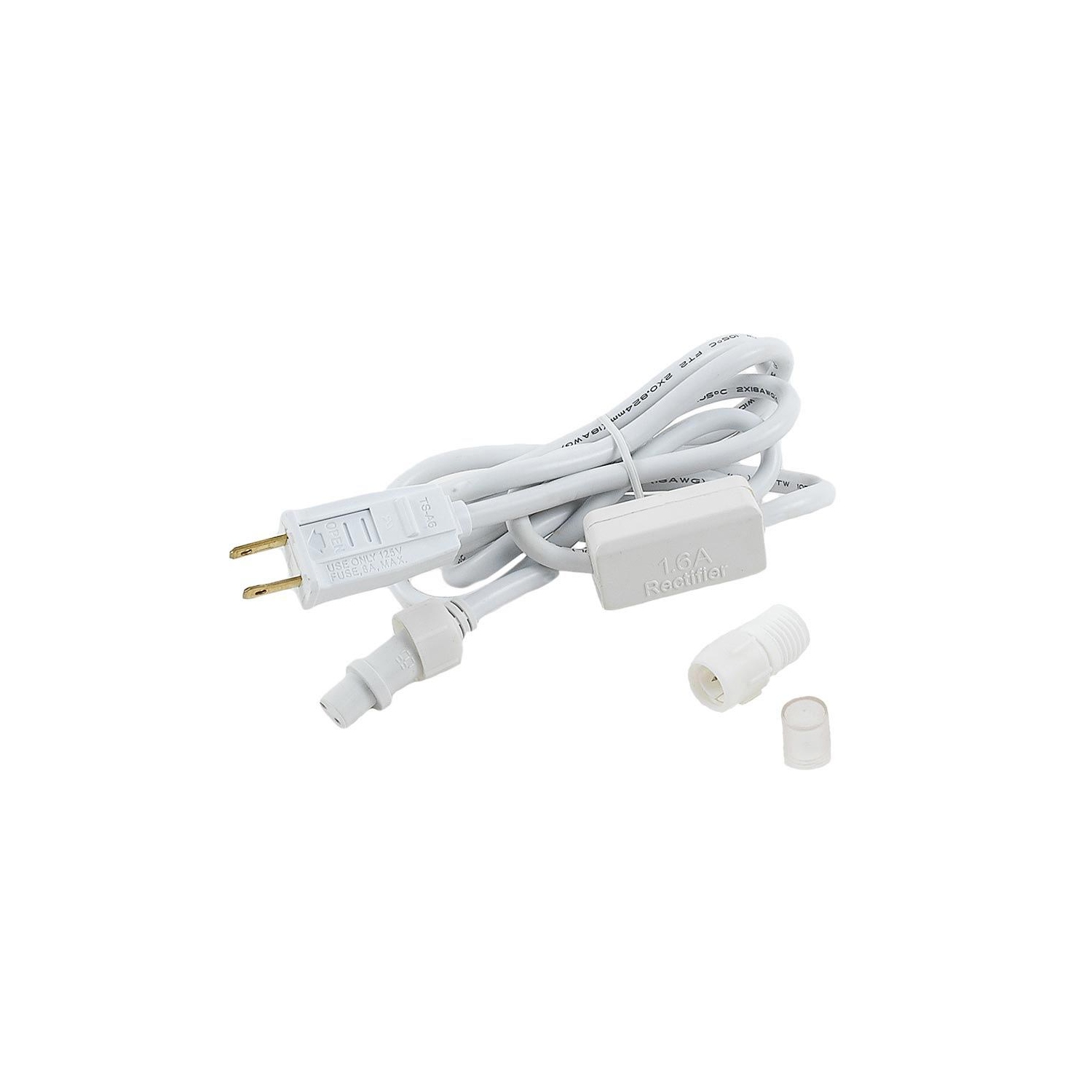 Cordon lumineux de 1 pi/2 po pour lumières de fantaisie, câble de 2 pi, trousse comprenant une pièce d'alimentation, un cordon de 6 pi et un embout