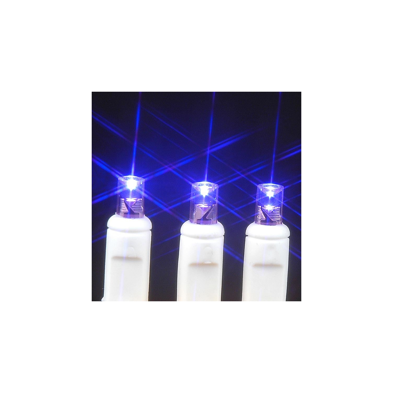 Novelty Lights Battery Operated LED Mini Lights 18 Feet, 50 Count Fairy Lights on White Wire, On/Off & Timer Modes, Indoor/Outdoor Use, 3x D-Cell