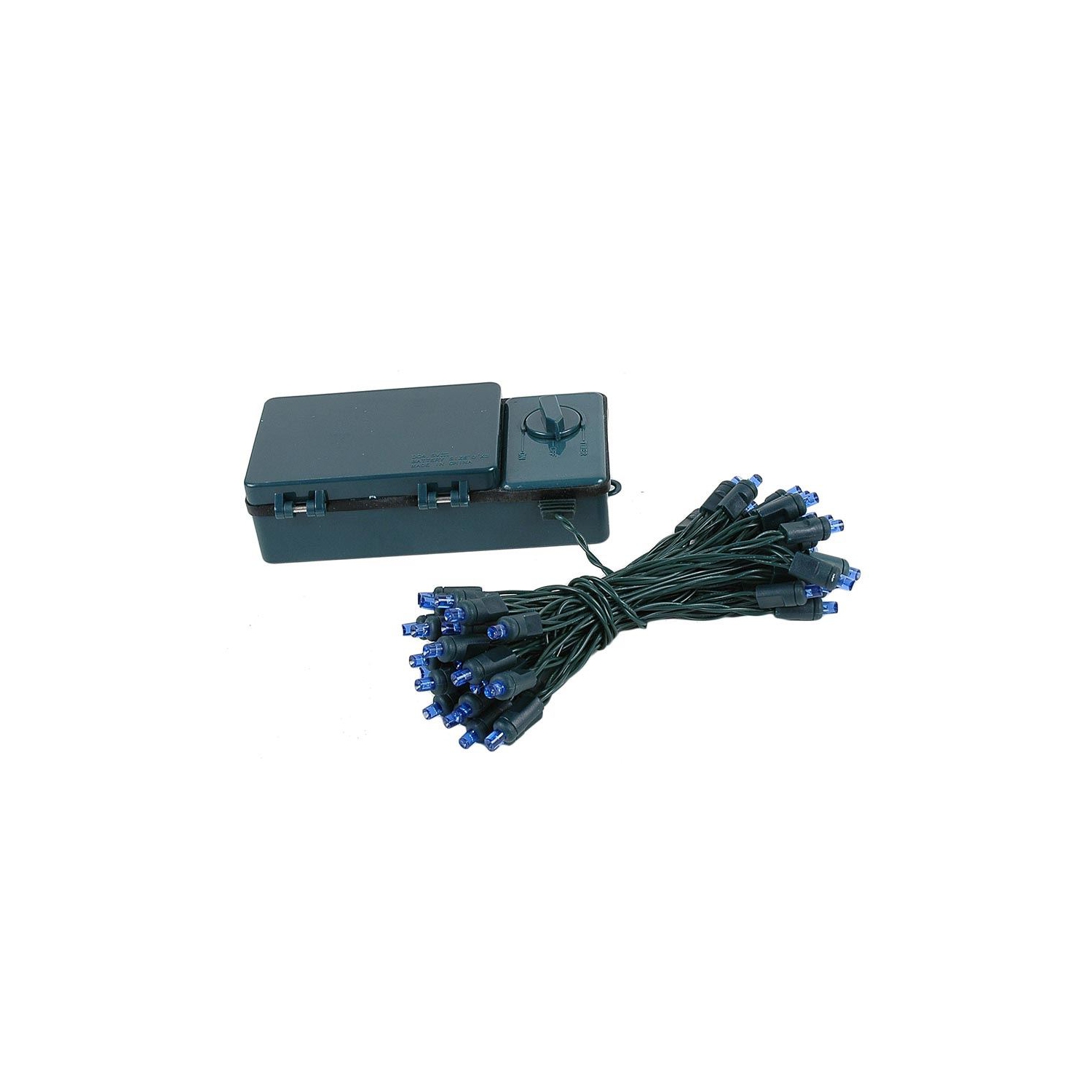 Novelty Lights Battery Operated LED Mini Lights 18 Feet, 50 Count Fairy Lights on Green Wire, On/Off & Timer Modes, Indoor/Outdoor Use, 3x D-Cell