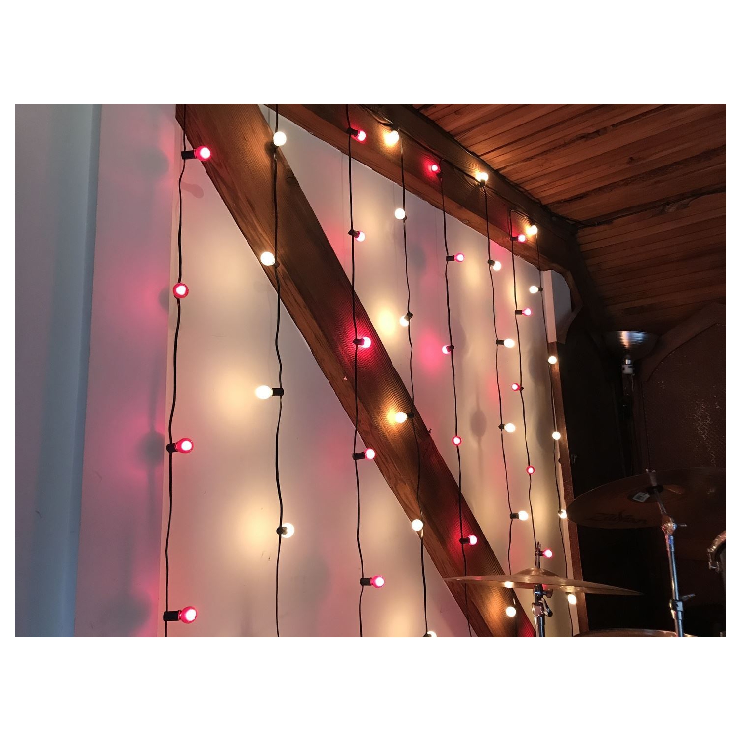 G50 Patio String Lights with 25 Clear Globe Bulbs – Outdoor String Lights – Market Bistro Café Hanging String Lights – Patio Garden Umbrella Globe