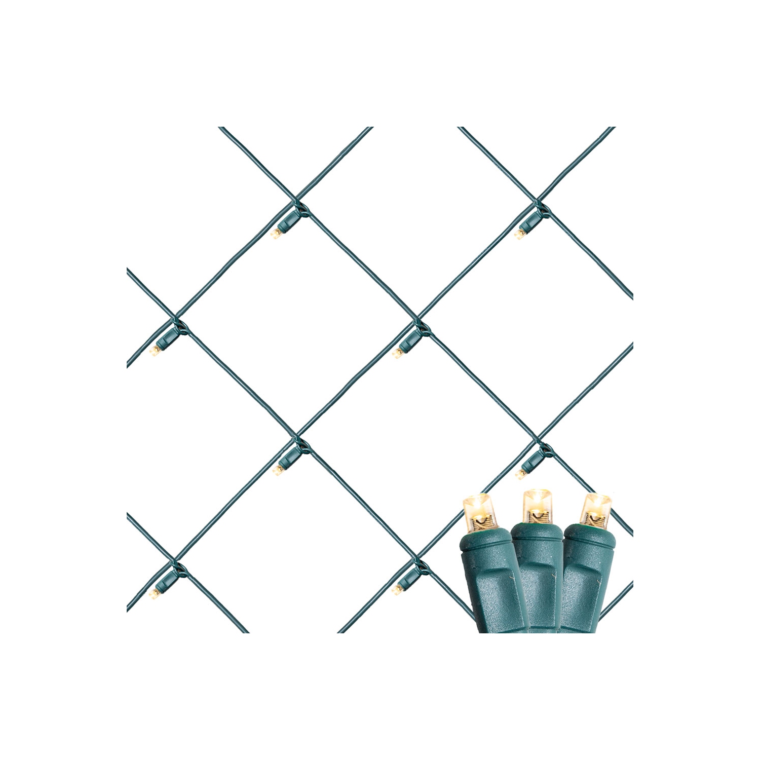 Novelty Lights 4x6 Net Lights, 100 LEDs with 4 Inch Spacing, 5mm Wide Angle Bulbs, Connectable End To End, Outdoor Weather Resistant Tree and Bush