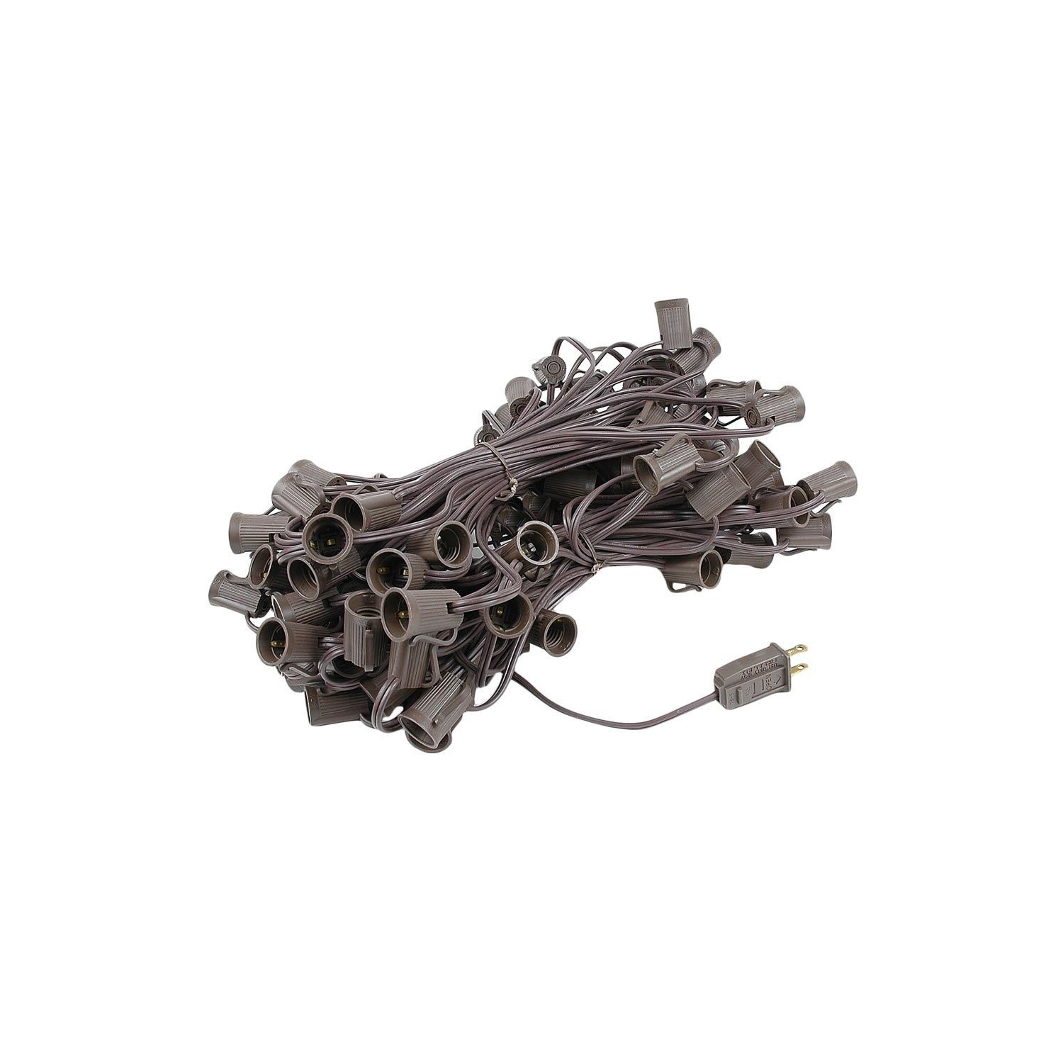 100 Foot C9 Ceramic Christmas String Light Set - Outdoor Christmas Light String - – Opaque Christmas Bulbs - Roofline Light String – Outdoor String