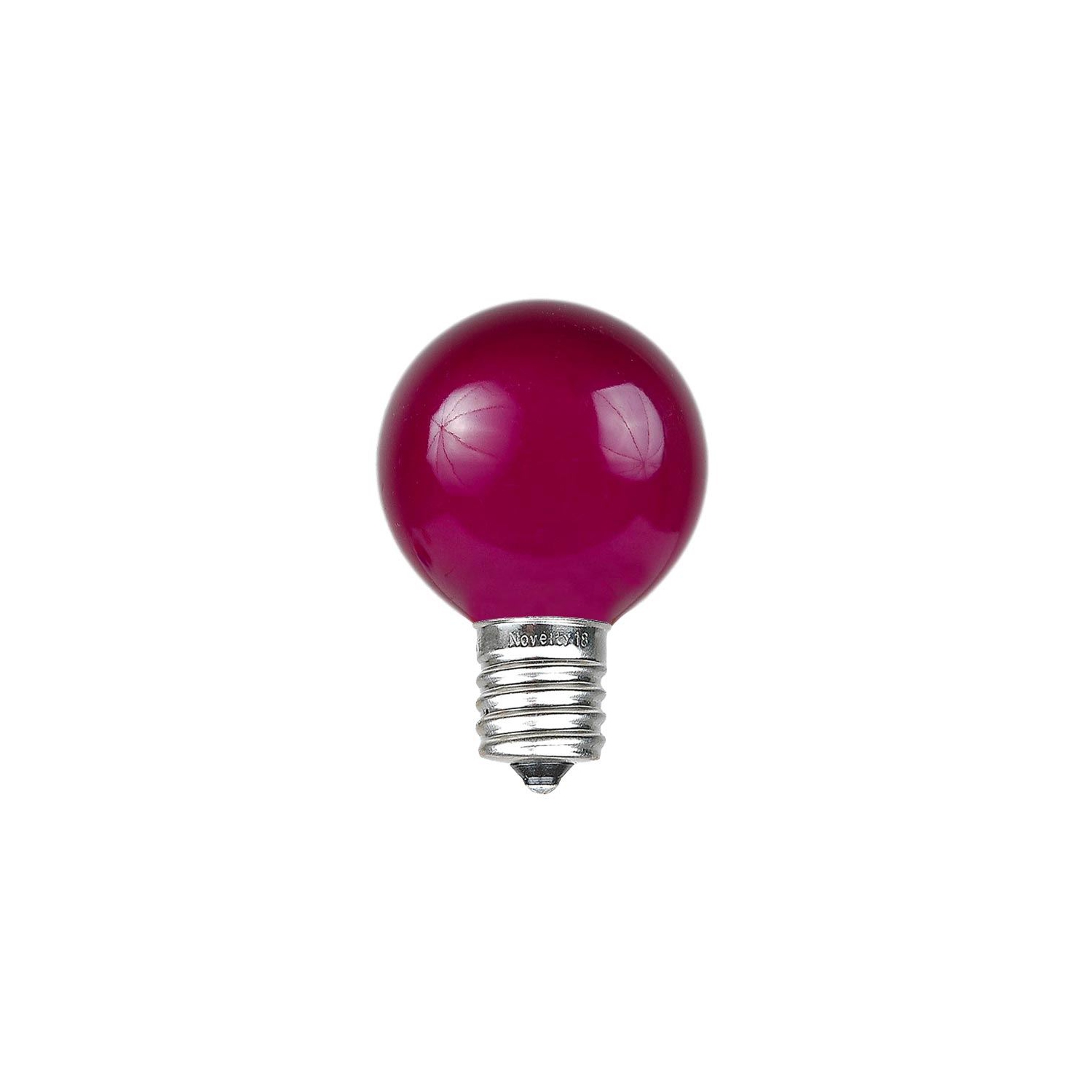 Novelty Lights 25 Pack G30 Outdoor Globe Replacement Bulbs, C7/E12 Candelabra Base, 5 Watt