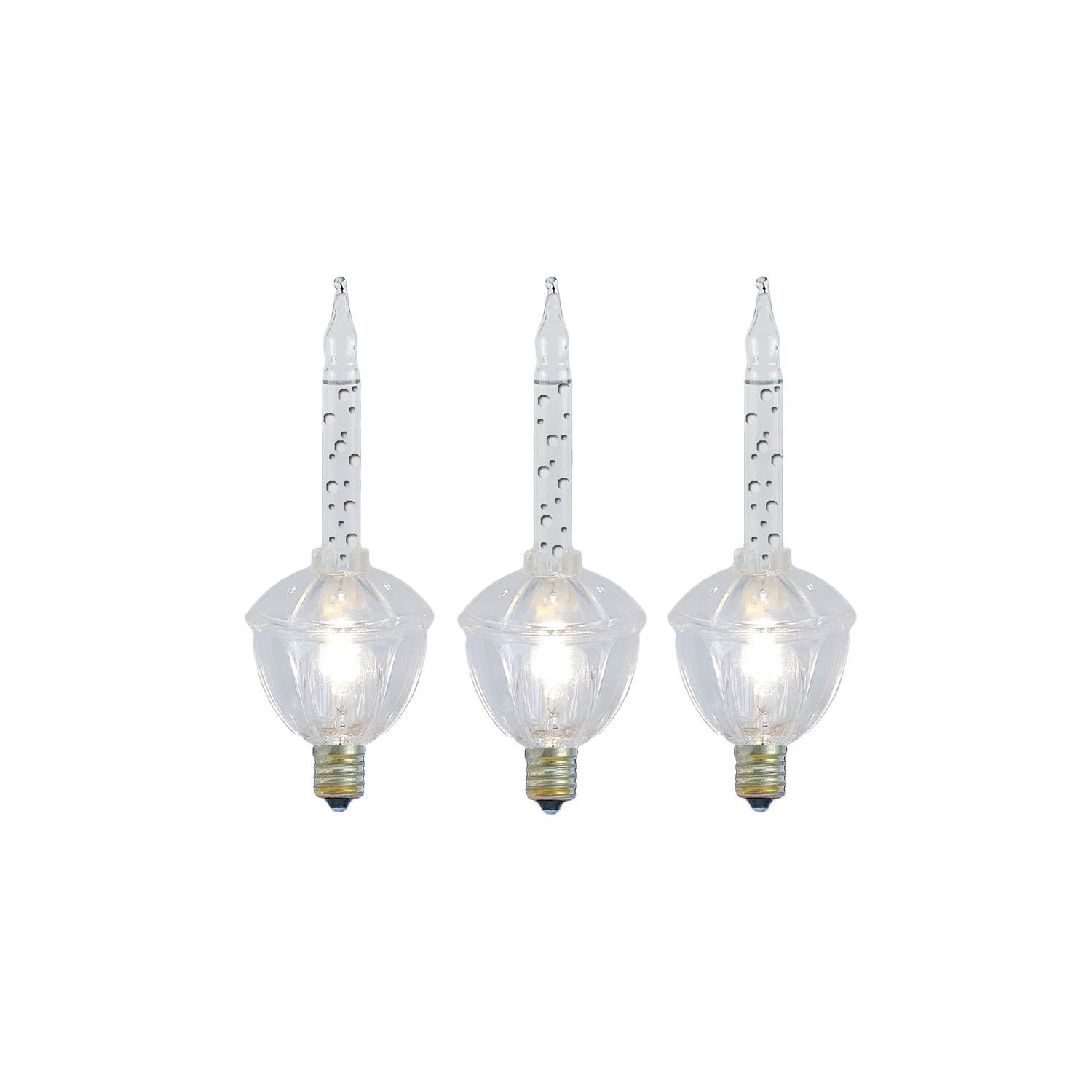 Novelty Lights Traditional Bubble Light Set, 6 Feet 7 Bulbs Red/Yellow Liquid with Multicolor Bases, 5 Watt E12/C7 Bulbs for Indoor Christmas Trees,