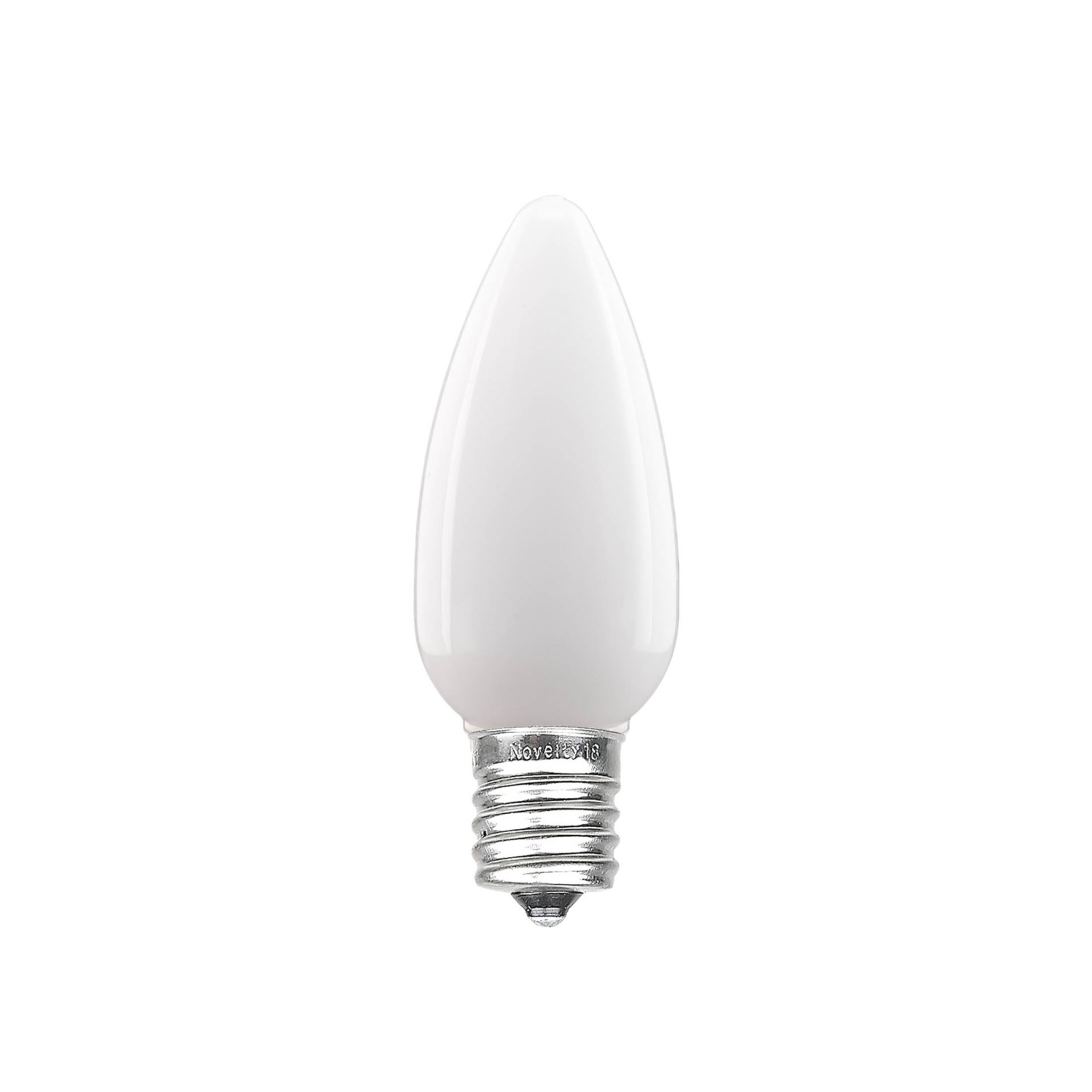 Lumières 25 de Noël LED de fantaisie en céramique C7, ampoules opaques de rechange avec base E12, plastique incassable, 3 ampoules ultra-brillantes