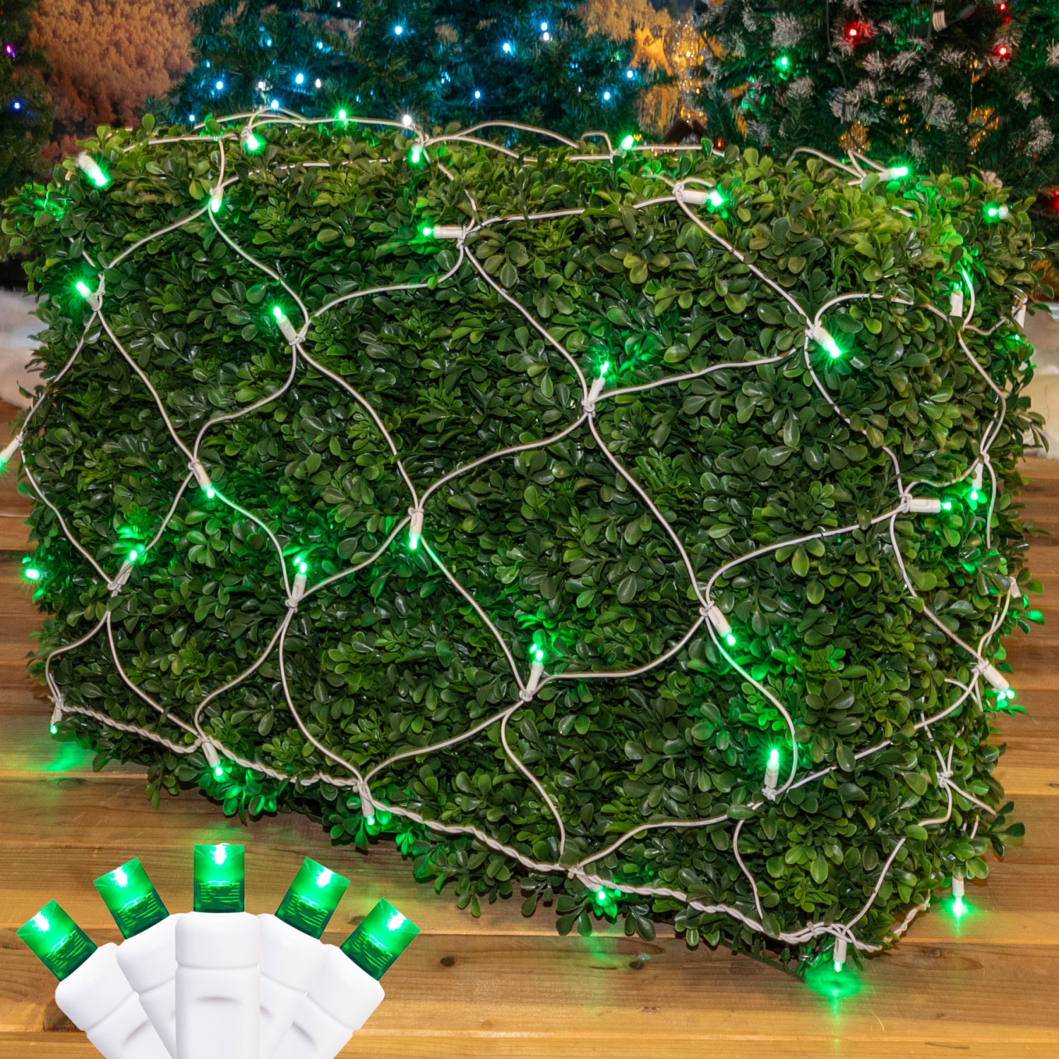 Novelty Lights 4x6 Net Lights, 100 LEDs with 4 Inch Spacing, 5mm Wide Angle Bulbs, Connectable End To End, Outdoor Weather Resistant Tree and Bush