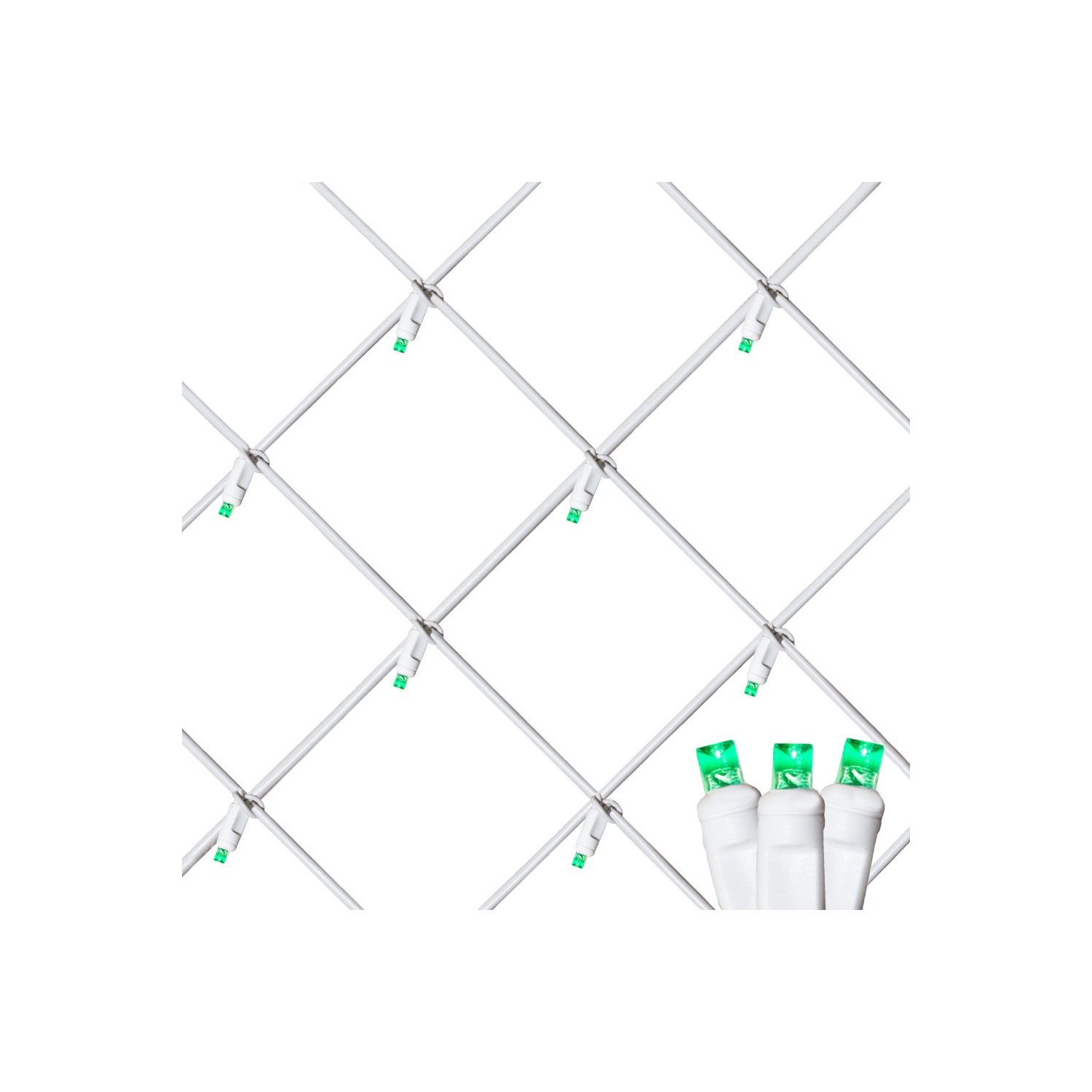 Novelty Lights 4x6 Net Lights, 100 LEDs with 4 Inch Spacing, 5mm Wide Angle Bulbs, Connectable End To End, Outdoor Weather Resistant Tree and Bush