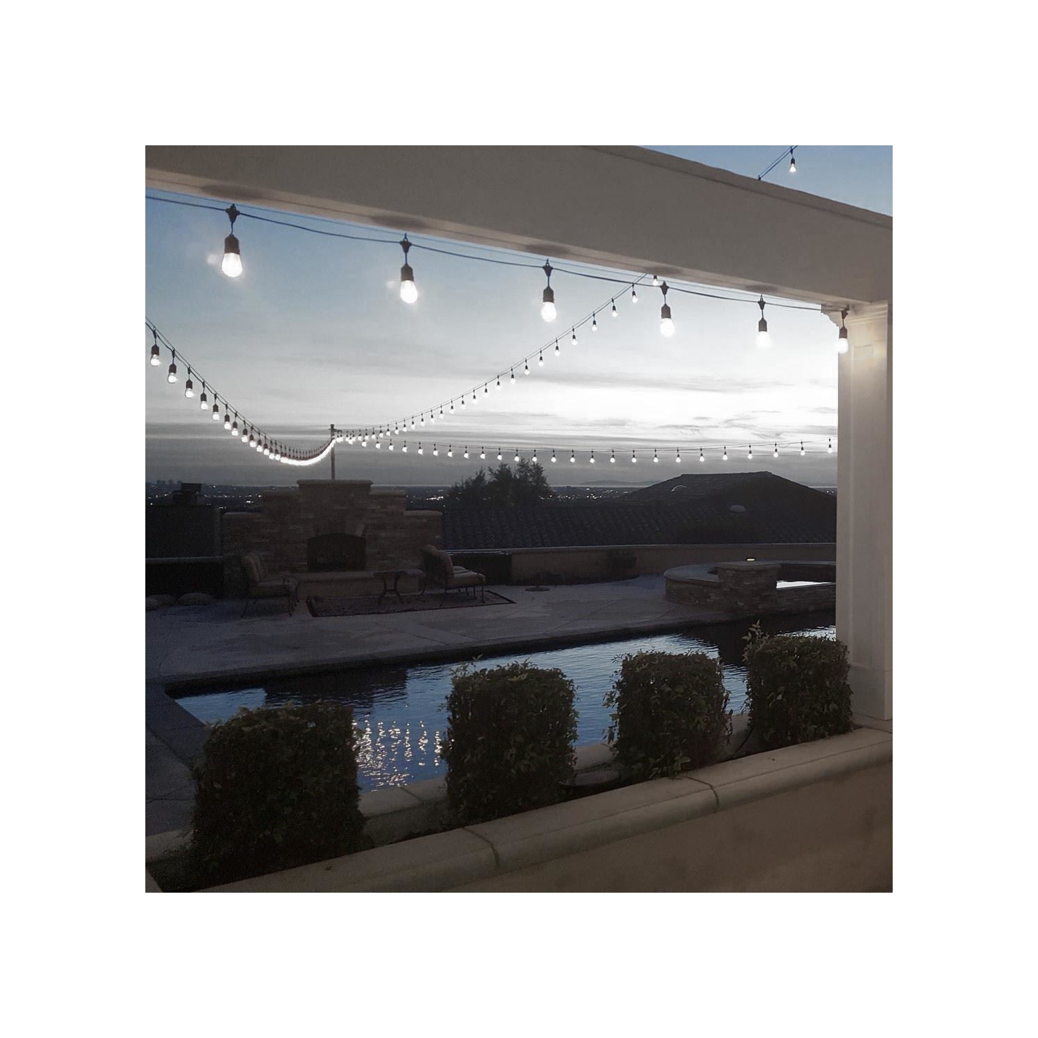 Ampoules de rechange pour patio Edison LED S14, culot moyen E26, 1 W