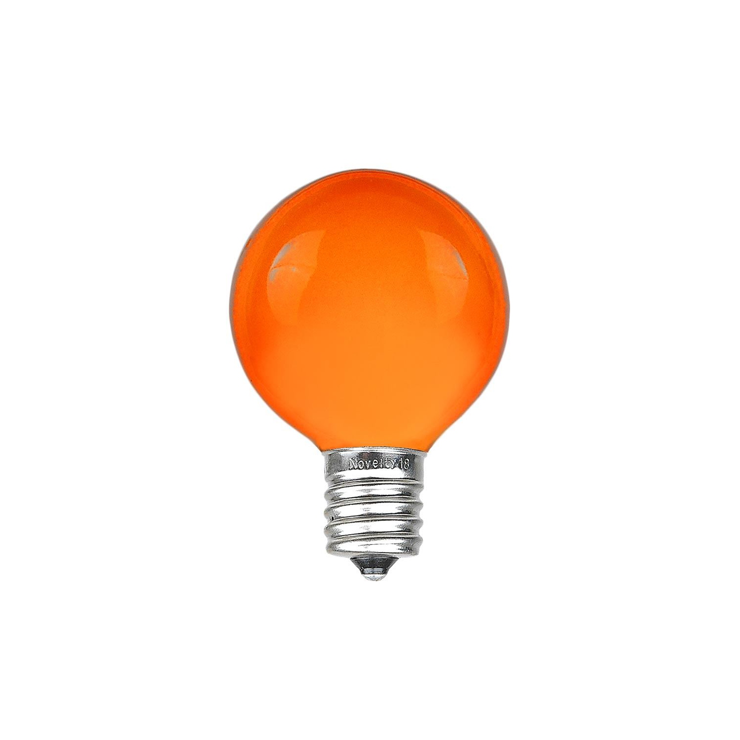 Novelty Lights 25 Pack G50 Outdoor Patio Globe Replacement Bulbs, E17/C9 Intermediate Base, 7 Watt