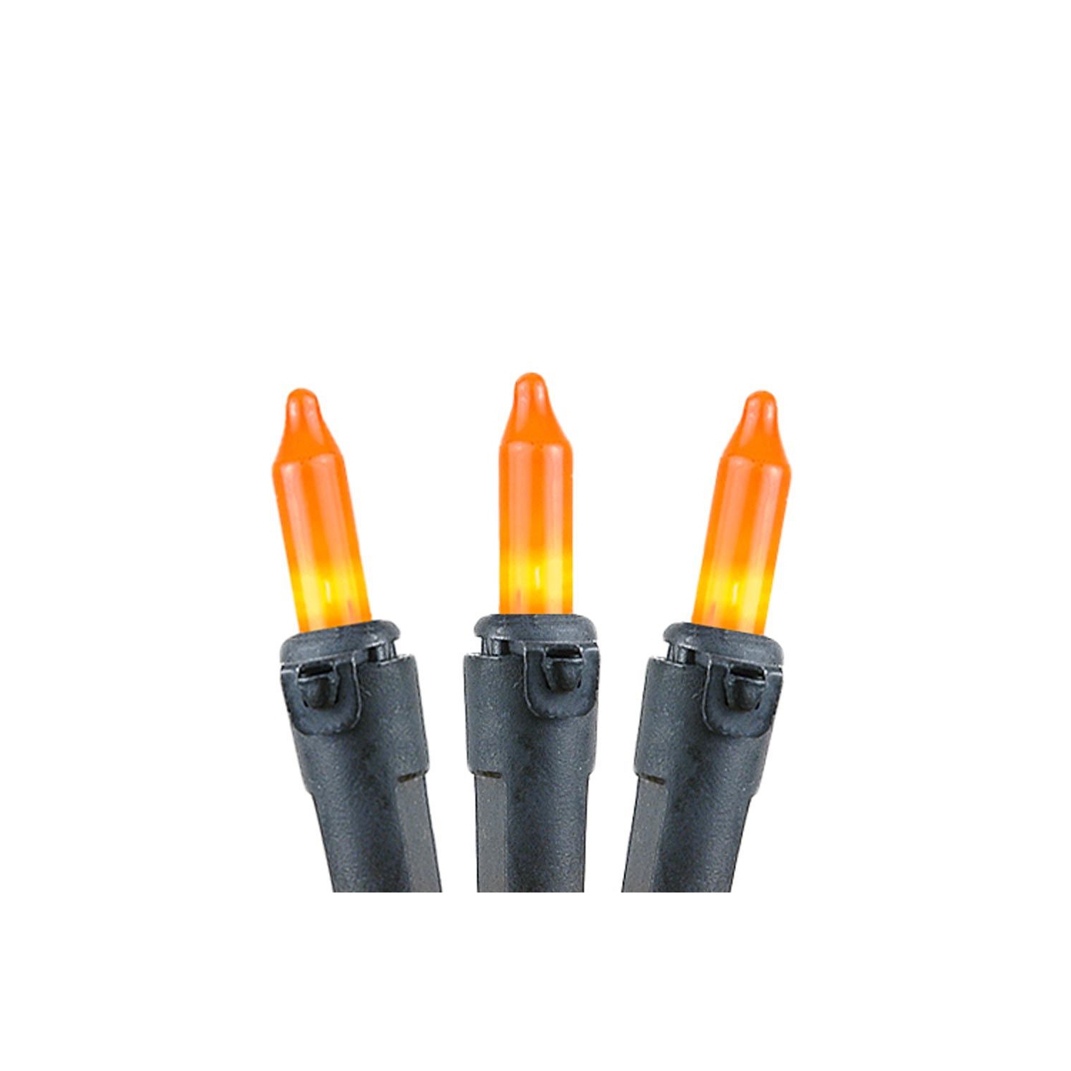 Novelty Lights 9 Foot Outdoor Halloween Icicle Light Set, Black Wire, Medium Drop, 100 Light