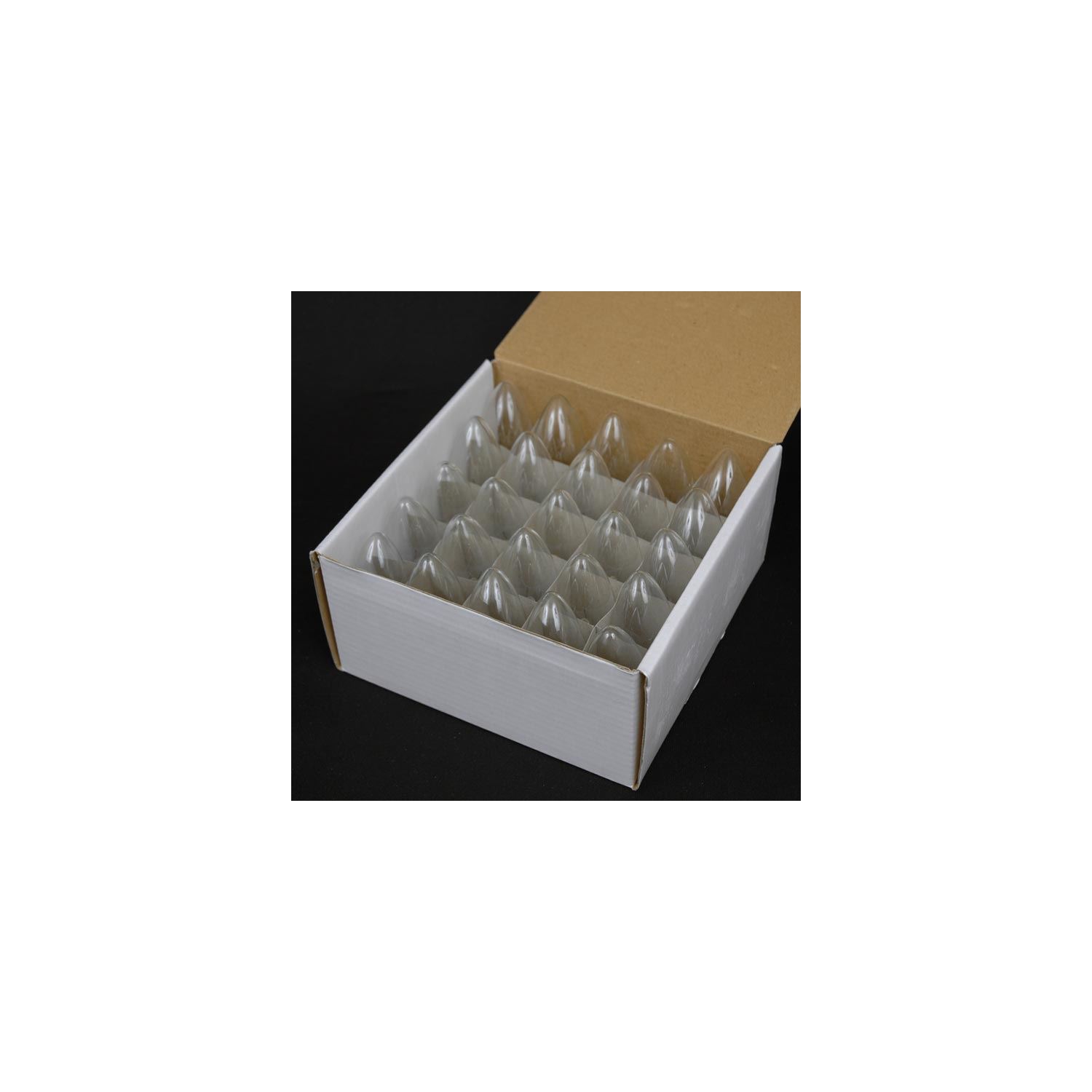 Novelty Lights 25 Pack C9 Twinkle Outdoor Christmas Replacement Bulbs, E17/C9 Intermediate Base, 7 Watt