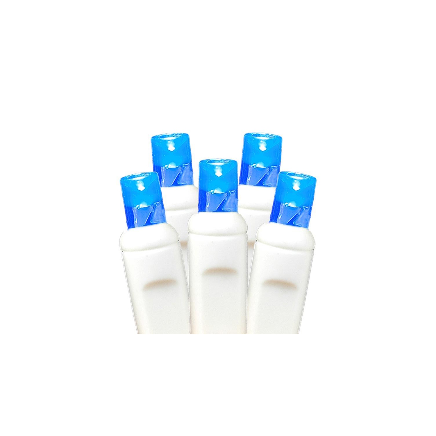 Glaçons lumineux à DEL de Noël de fantaisie, blanc chaud, grand angle de 5MM mm, fil blanc, 7,5 pi de long 70 lumière