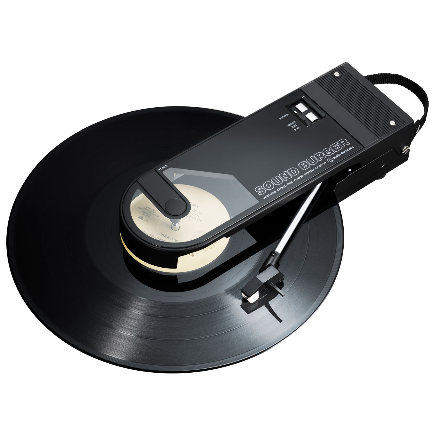 Audio-Technica AT-SB727 Sound Burger Portable Bluetooth Turntable- Black