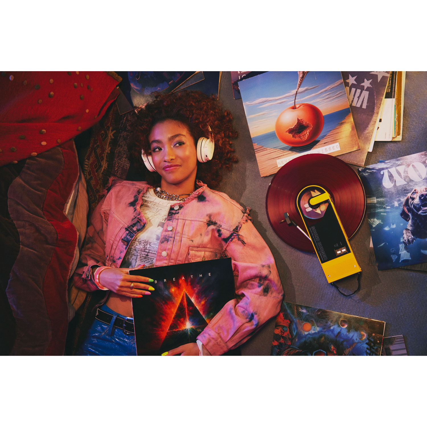 Audio-Technica AT-SB727 Sound Burger Portable Bluetooth Turntable - Yellow