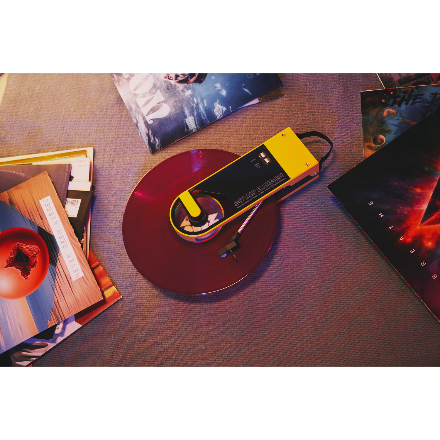 Audio-Technica AT-SB727 Sound Burger Portable Bluetooth Turntable - Yellow