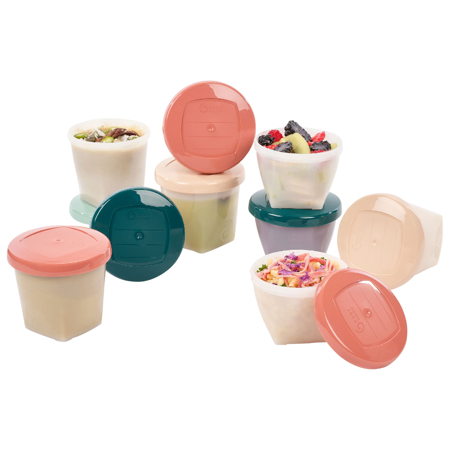 Bols de conservation biosourcés de 8,45 oz Babybowls de Babymoov - Ensemble de 8