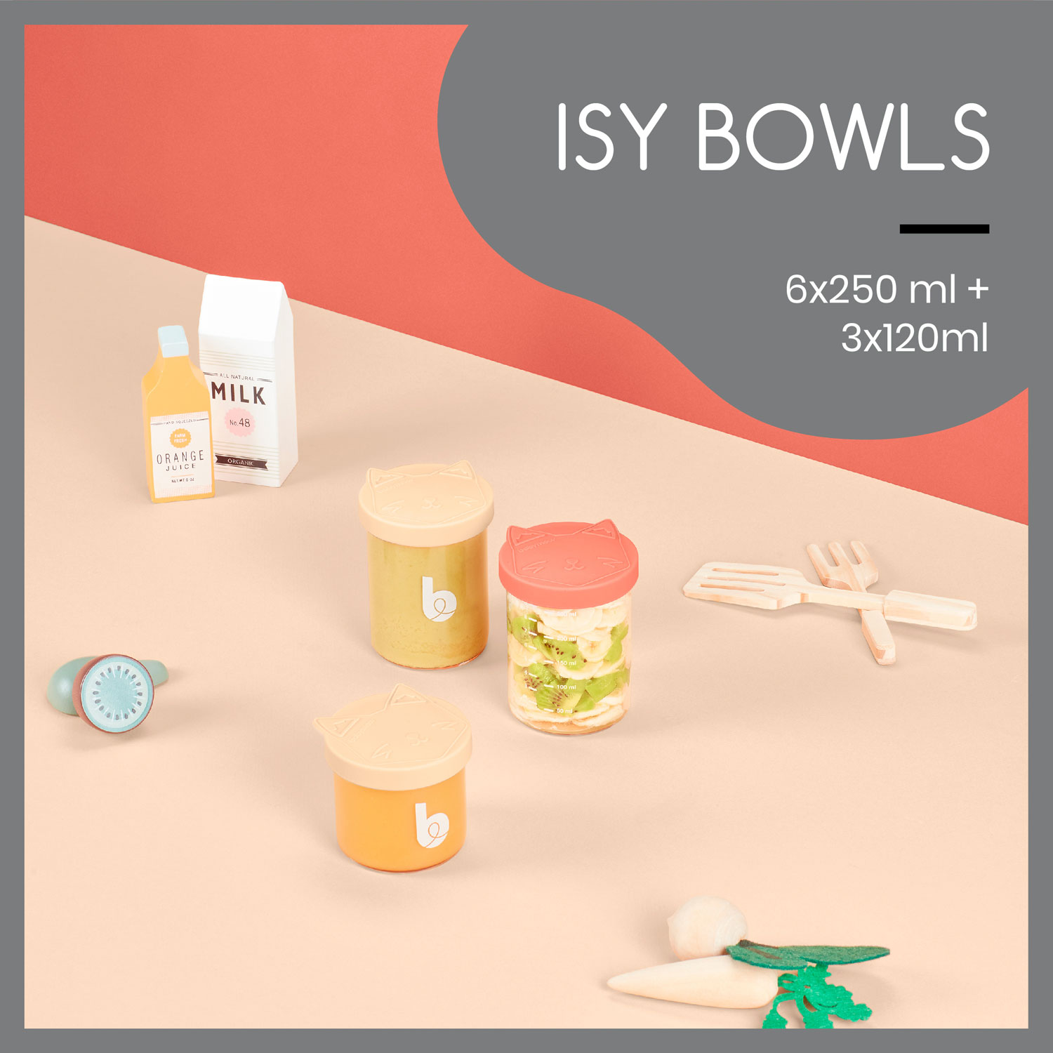 Babymoov Isy Glass Storage Bowl - 9-Pack