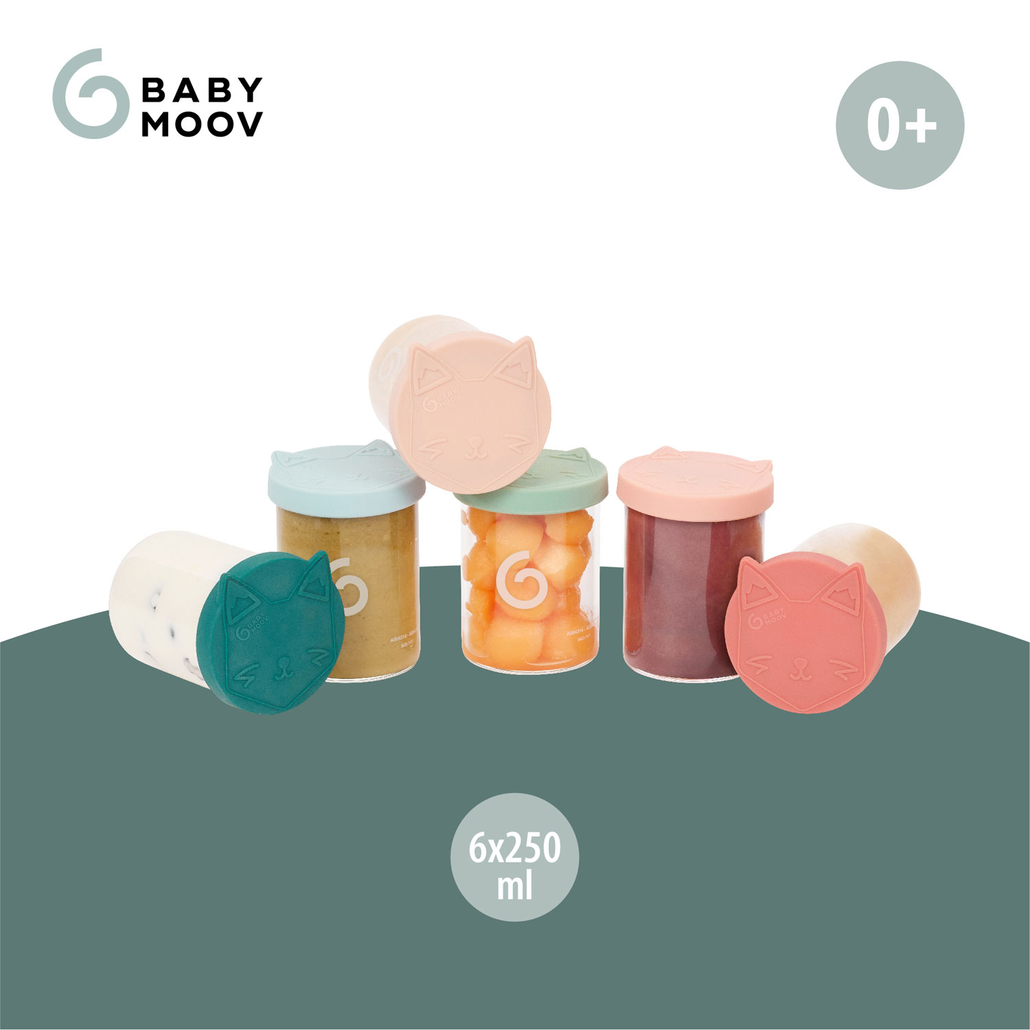 Babymoov Isy Glass Storage Bowl - 6-Pack